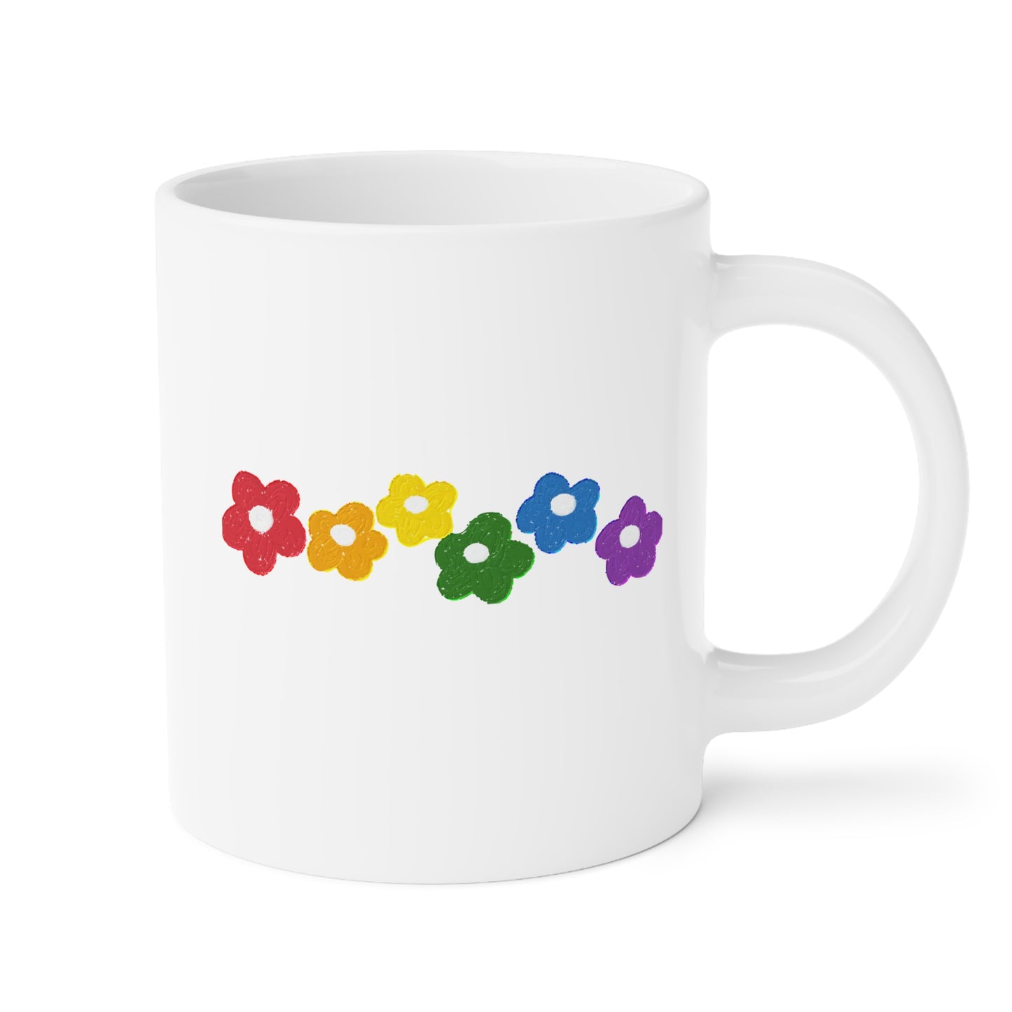 Rainbow Flower Arc Ceramic Mug – 11oz, 15oz, 20oz