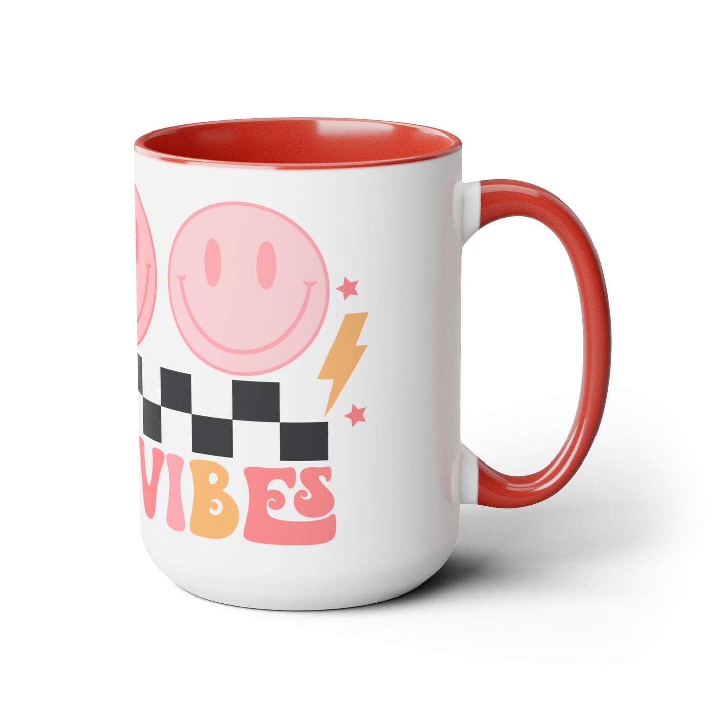 Good Vibes Only Coffee Mug - 70s Psychedelic Retro | 15oz Accent