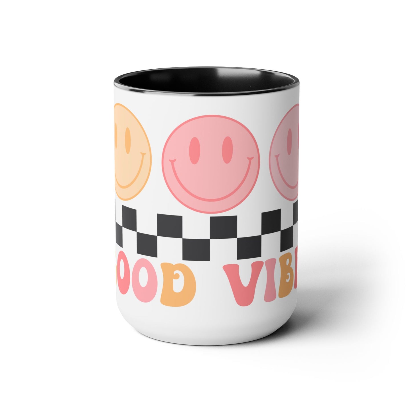 Good Vibes Only Coffee Mug - 70s Psychedelic Retro | 15oz Accent