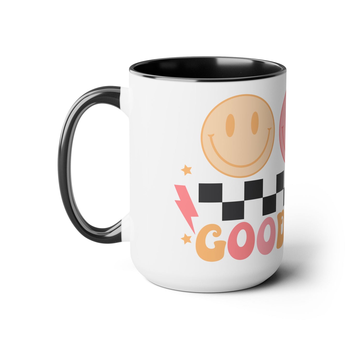 Good Vibes Only Coffee Mug - 70s Psychedelic Retro | 15oz Accent
