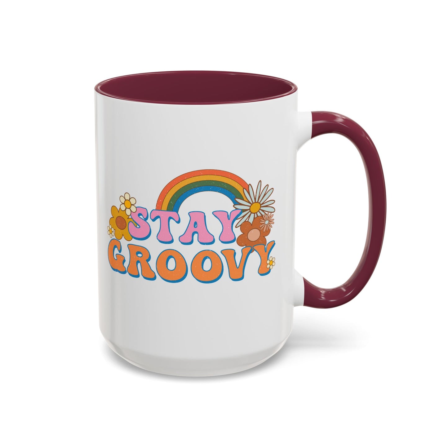 Stay Groovy Coffee Mug – Accent (11/15oz, 9 Colors)