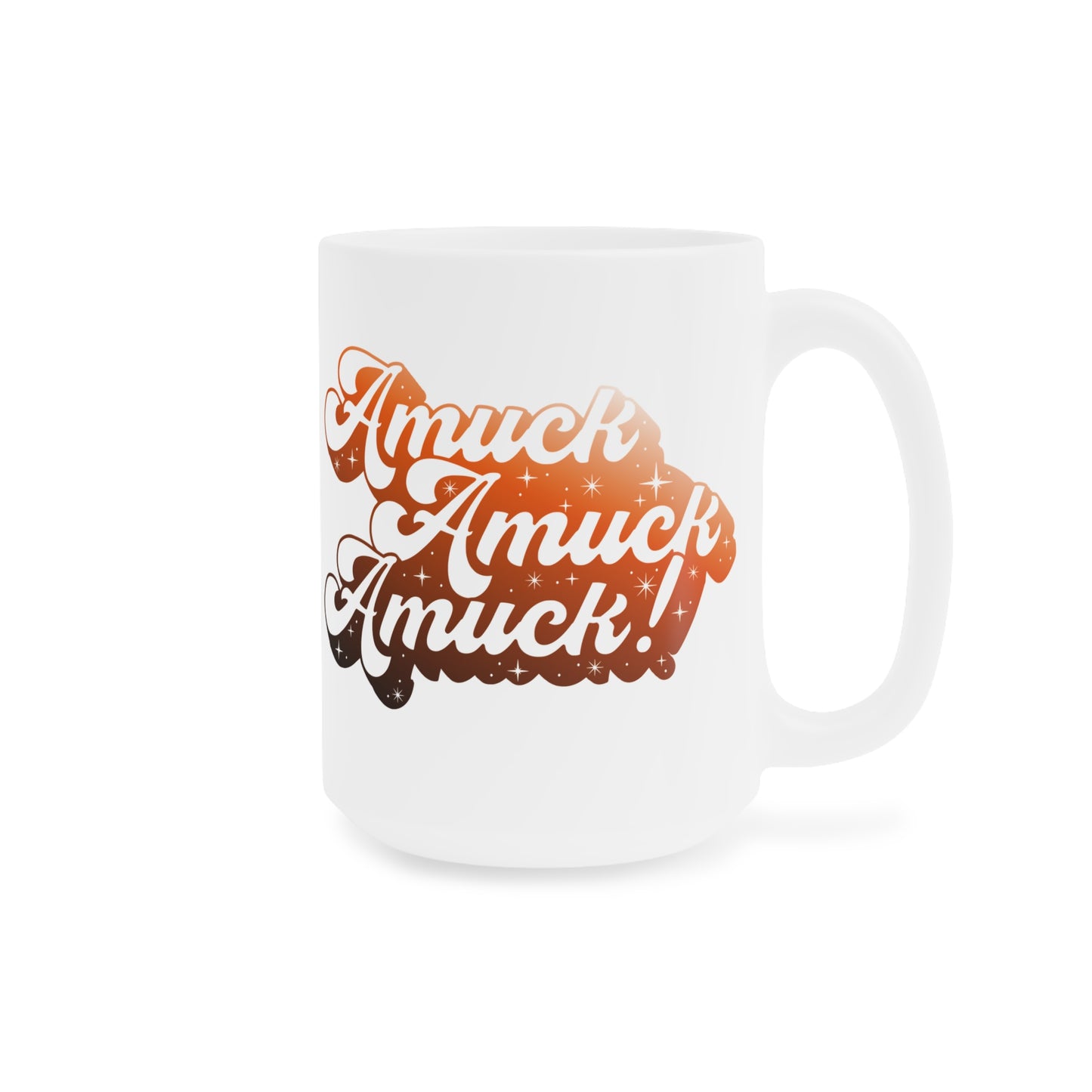 Amuck Amuck Amuck! Coffee Mug – White Ceramic | Halloween Groovy Vibes