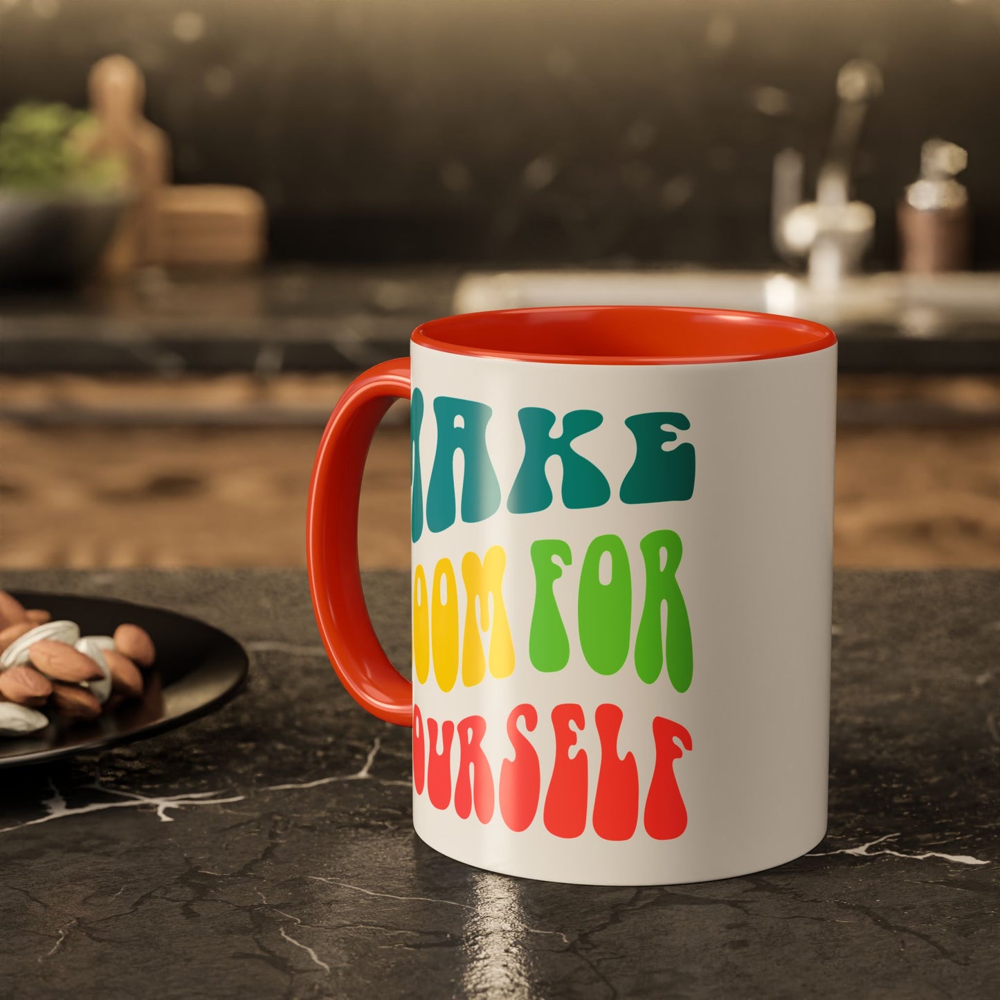 Make Room For Yourself – Retro Affirmation Accent Mug (11oz/15oz)