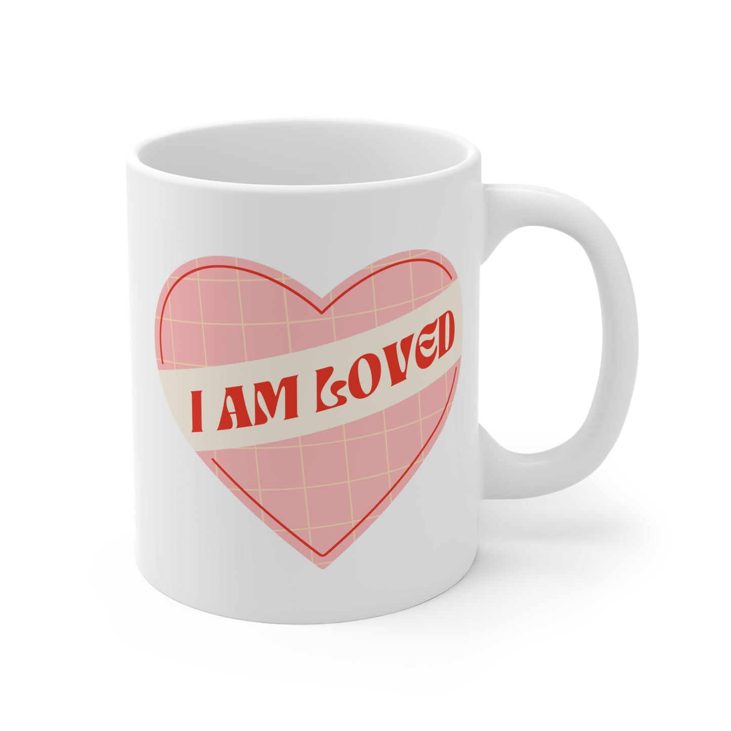 I Am Loved Heart – Self-Love Ceramic Mug (11oz/15oz/20oz)