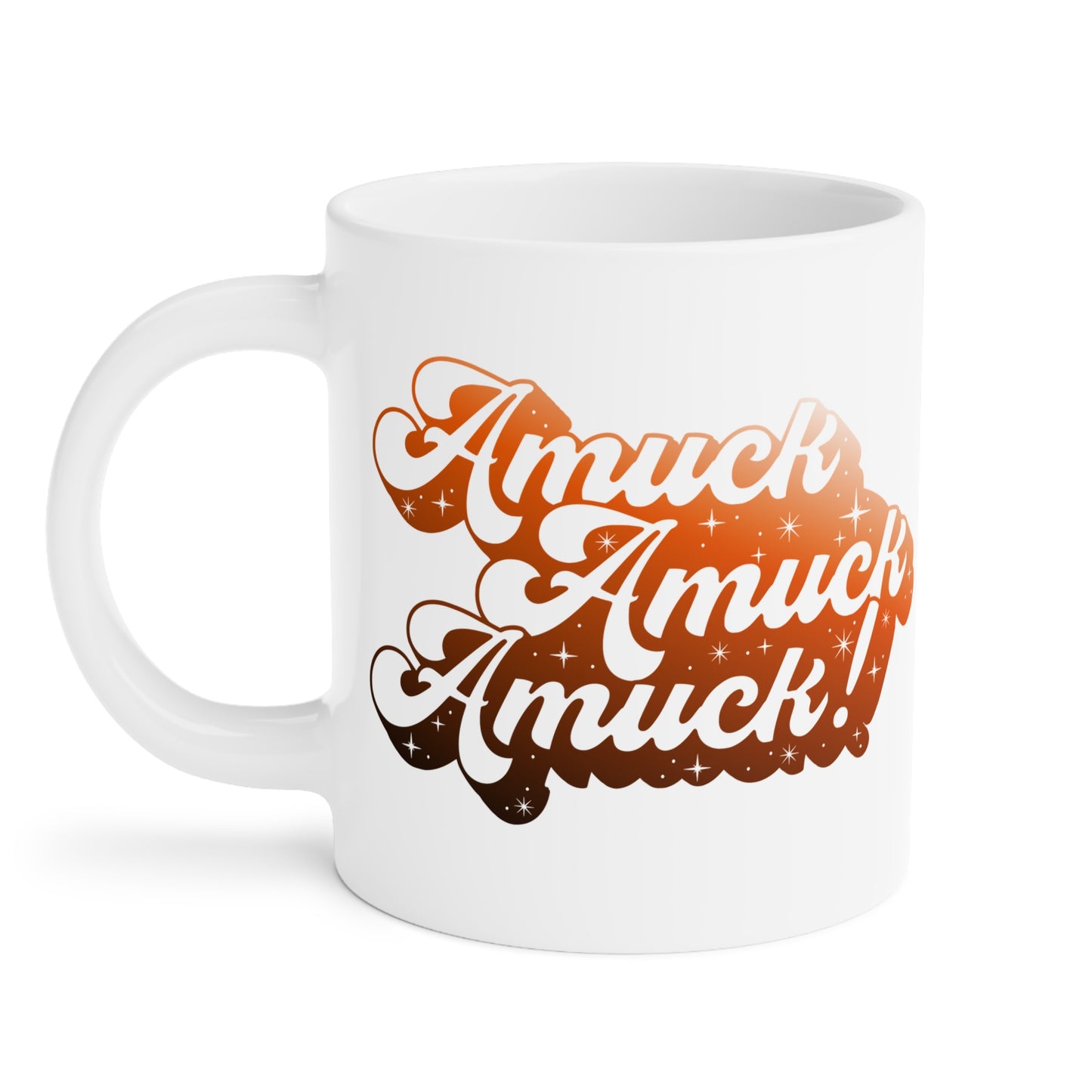 Amuck Amuck Amuck! Coffee Mug – White Ceramic | Halloween Groovy Vibes