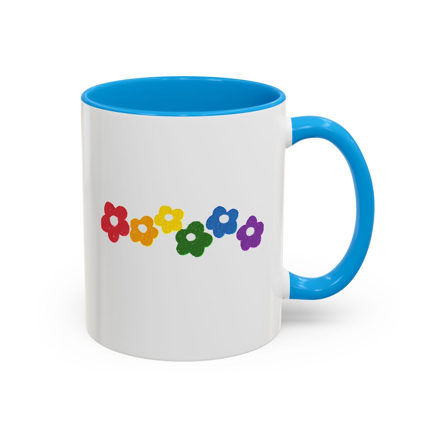 Rainbow Flower Arc Ceramic Mug – 11oz, 15oz, 20oz