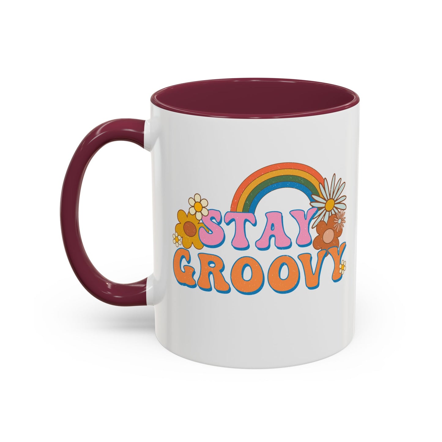 Stay Groovy Coffee Mug – Accent (11/15oz, 9 Colors)
