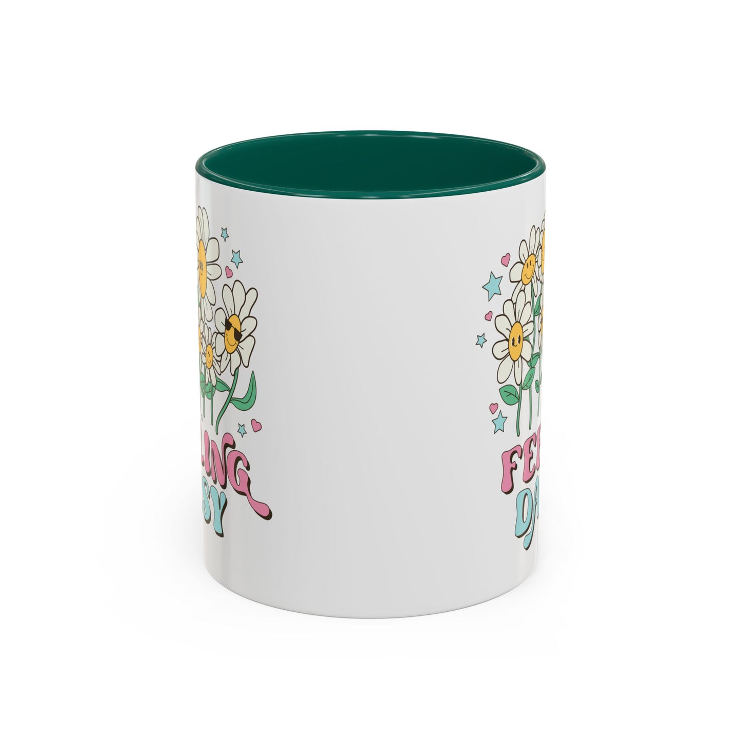 Feeling Daisy – Groovy Floral Accent Mug (11oz/15oz)