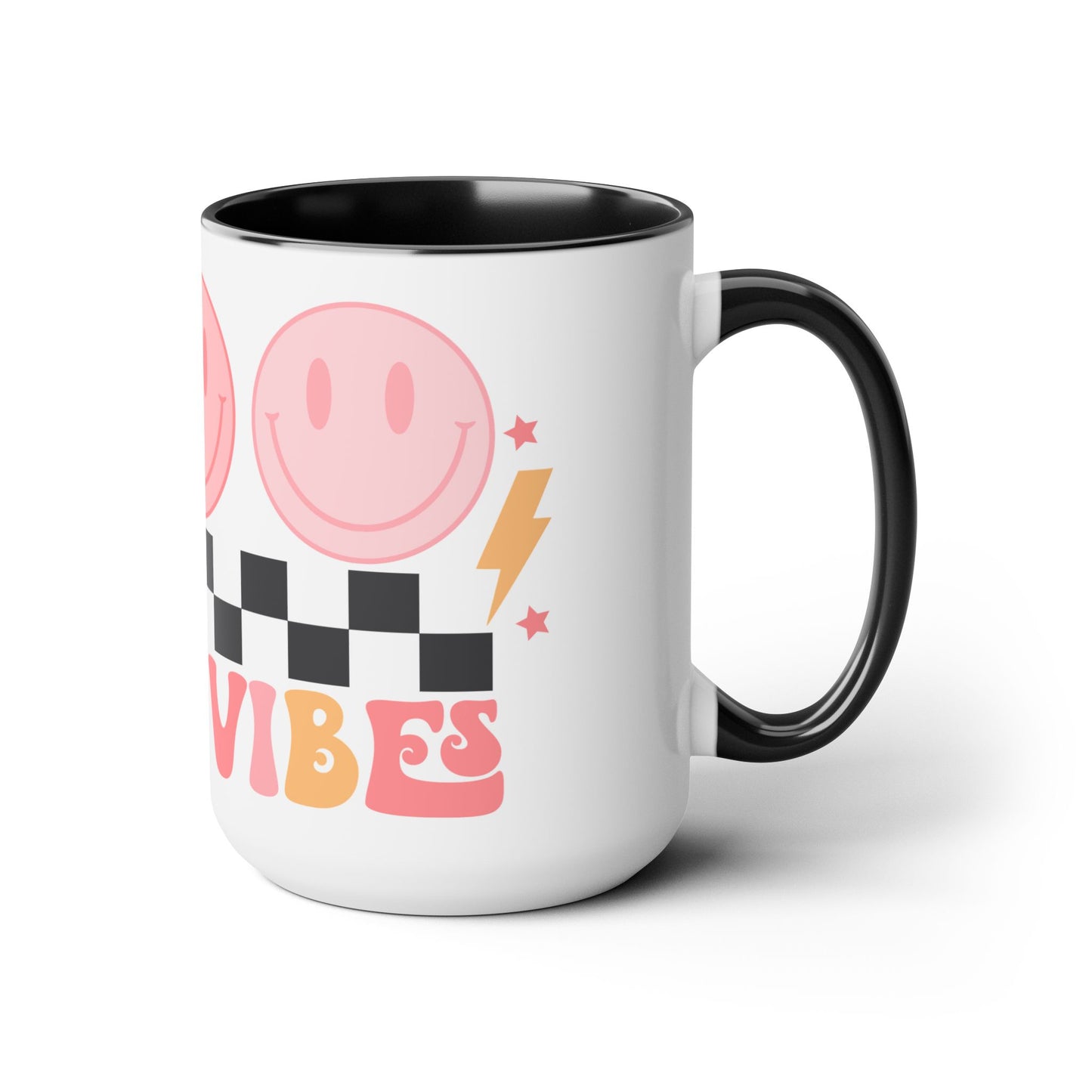 Good Vibes Only Coffee Mug - 70s Psychedelic Retro | 15oz Accent