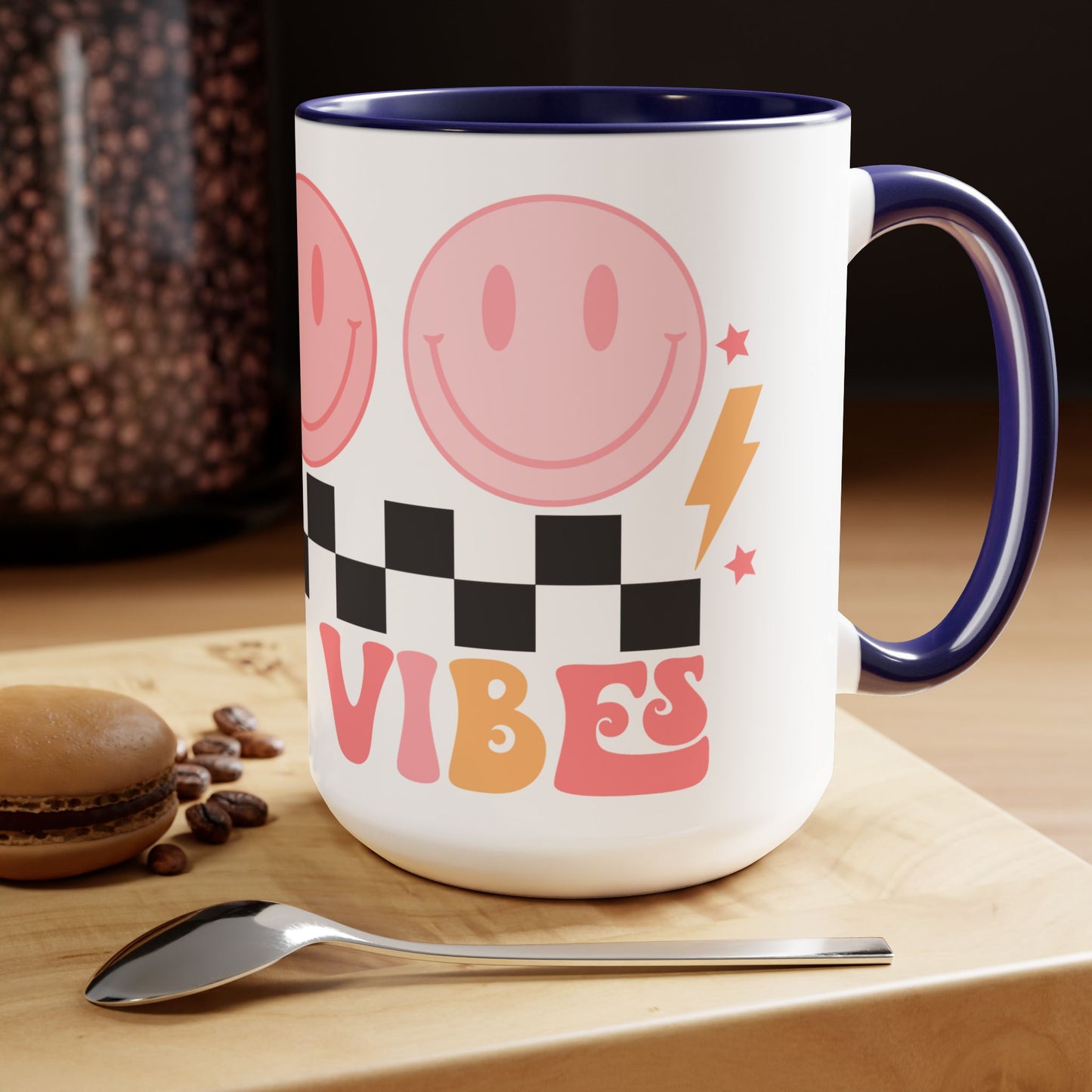 Good Vibes Only Coffee Mug - 70s Psychedelic Retro | 15oz Accent