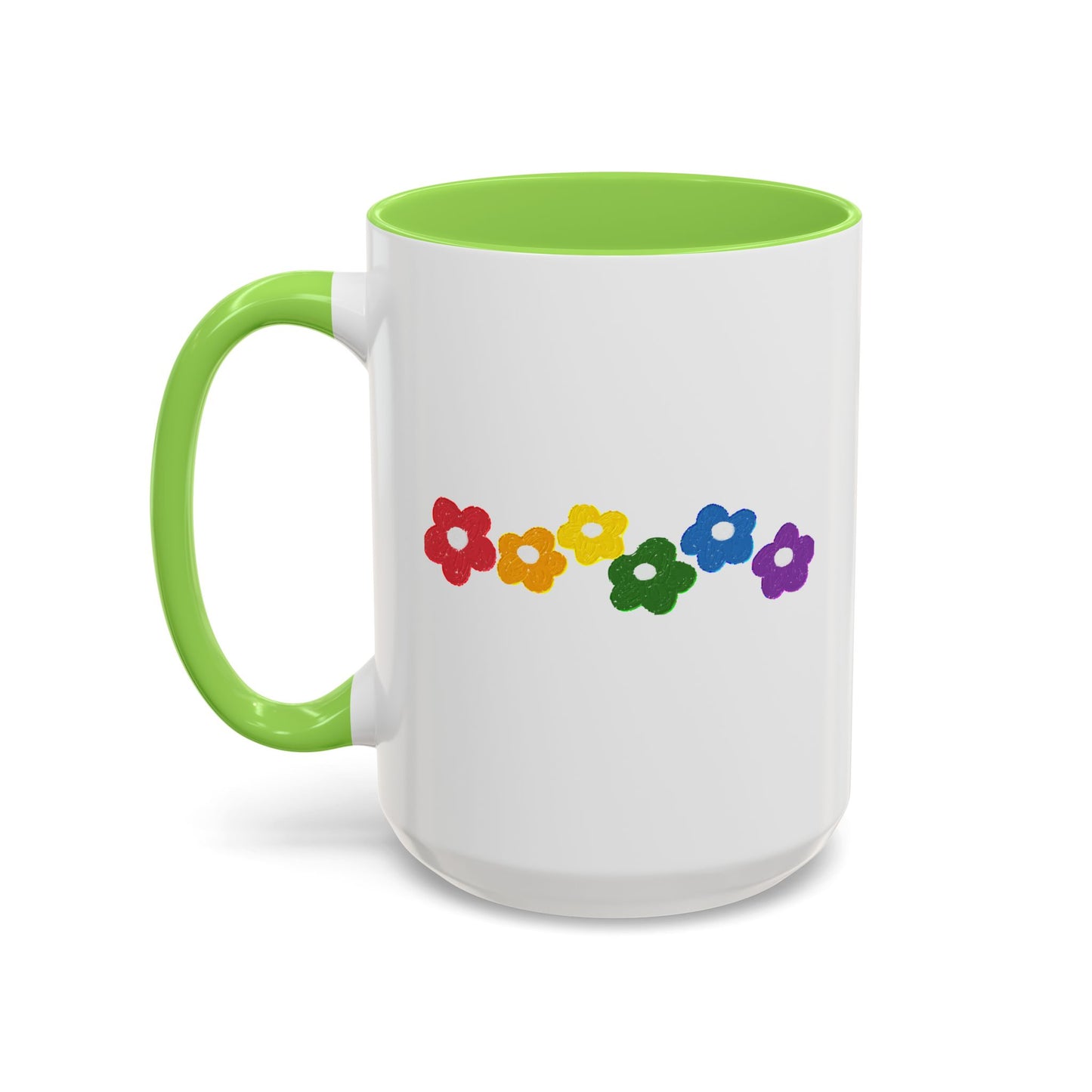 Rainbow Flower Arc Ceramic Mug – 11oz, 15oz, 20oz