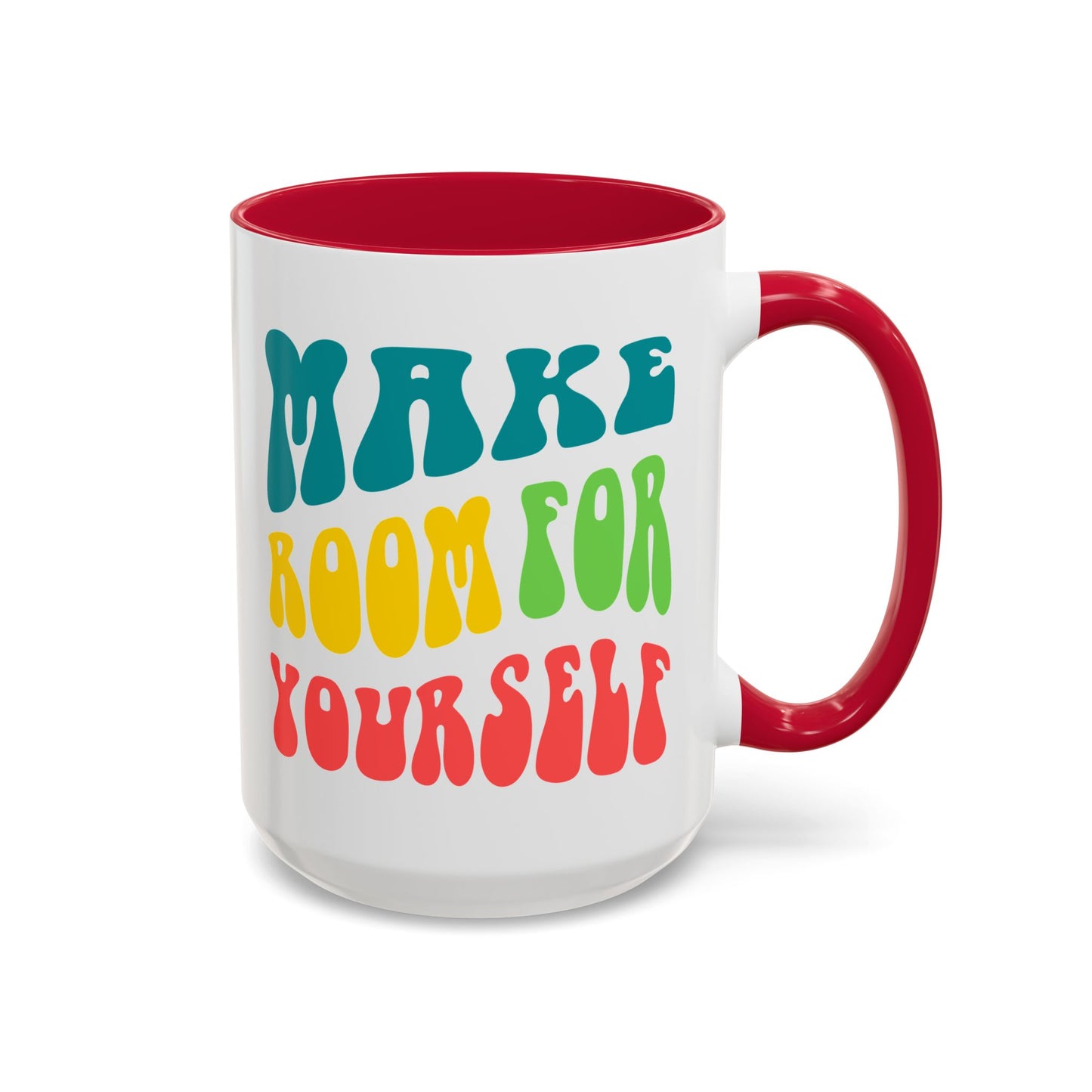 Make Room For Yourself – Retro Affirmation Accent Mug (11oz/15oz)