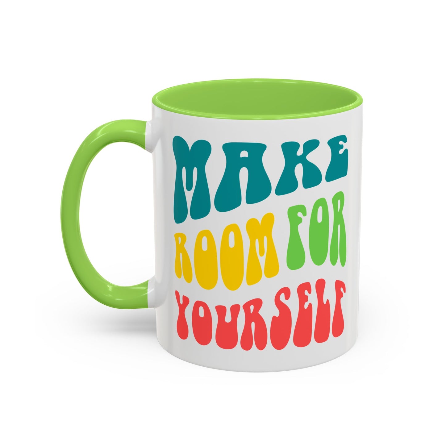 Make Room For Yourself – Retro Affirmation Accent Mug (11oz/15oz)