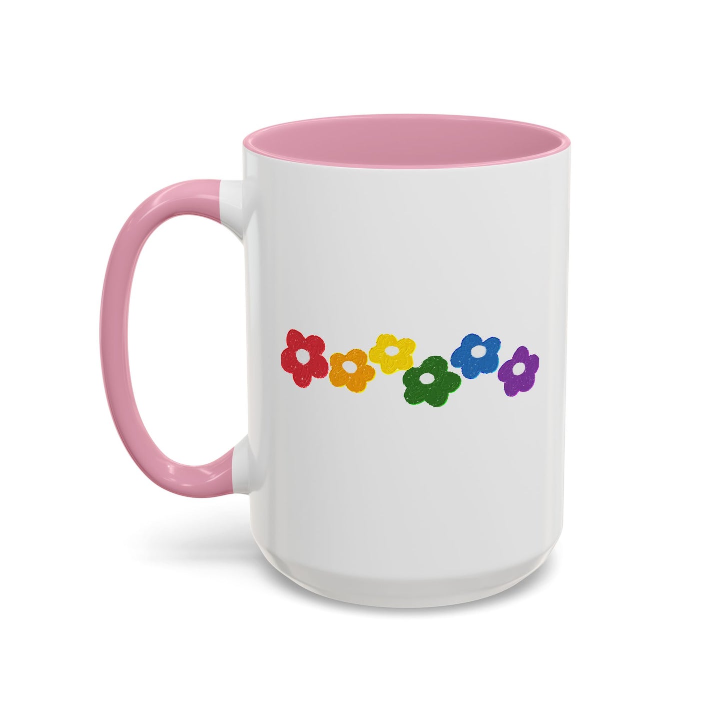 Rainbow Flower Arc Ceramic Mug – 11oz, 15oz, 20oz