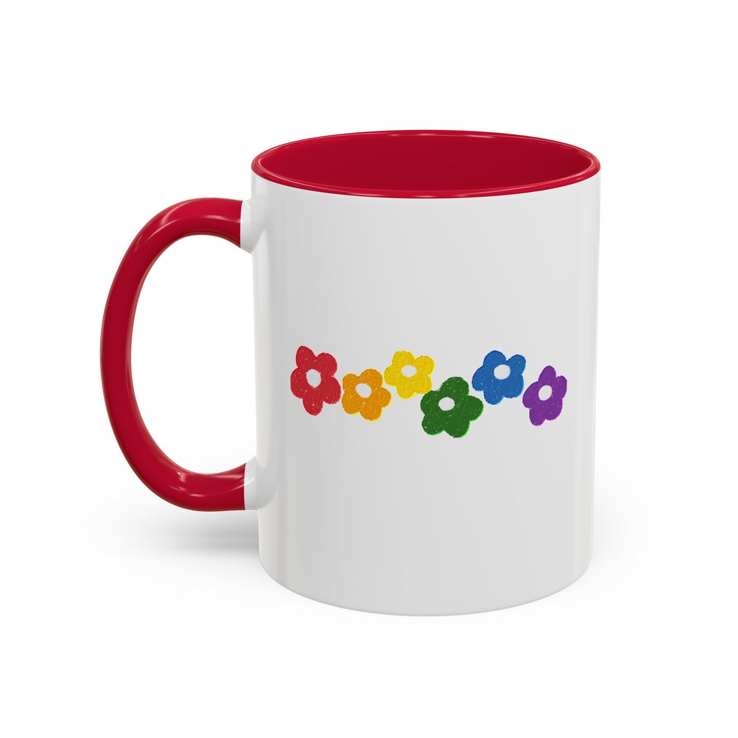 Rainbow Flower Arc Ceramic Mug – 11oz, 15oz, 20oz