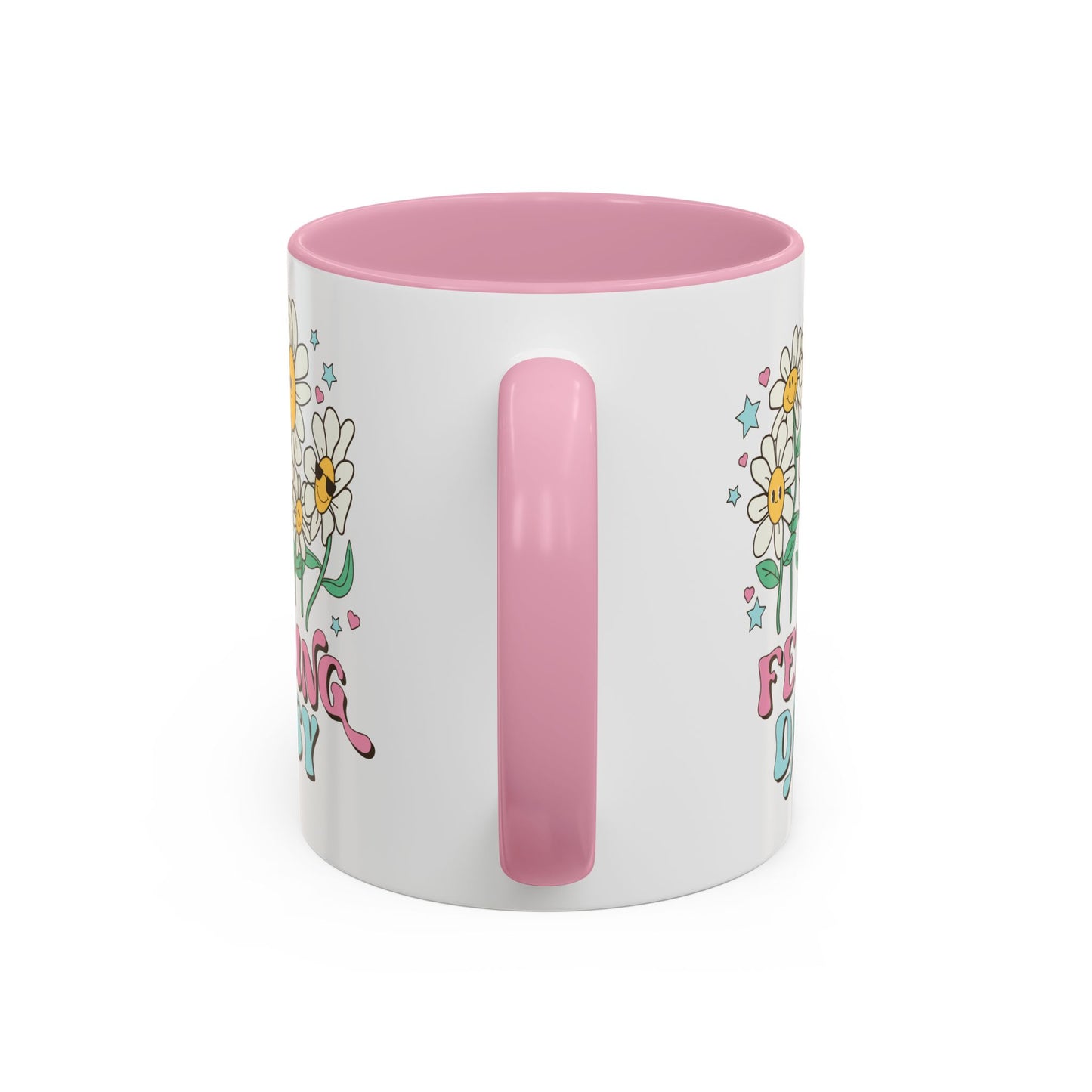 Feeling Daisy – Groovy Floral Accent Mug (11oz/15oz)