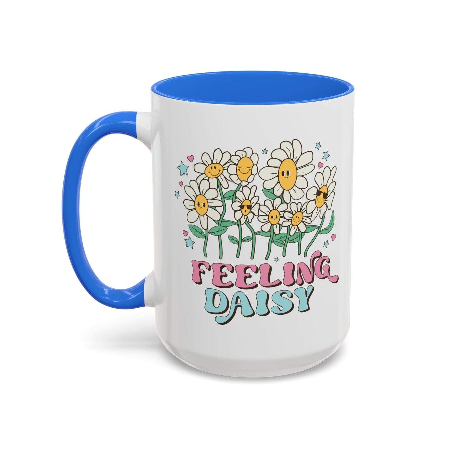 Feeling Daisy – Groovy Floral Accent Mug (11oz/15oz)