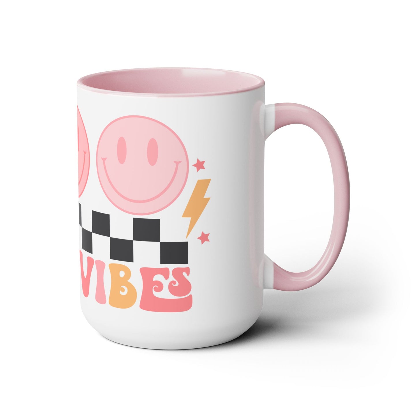 Good Vibes Only Coffee Mug - 70s Psychedelic Retro | 15oz Accent