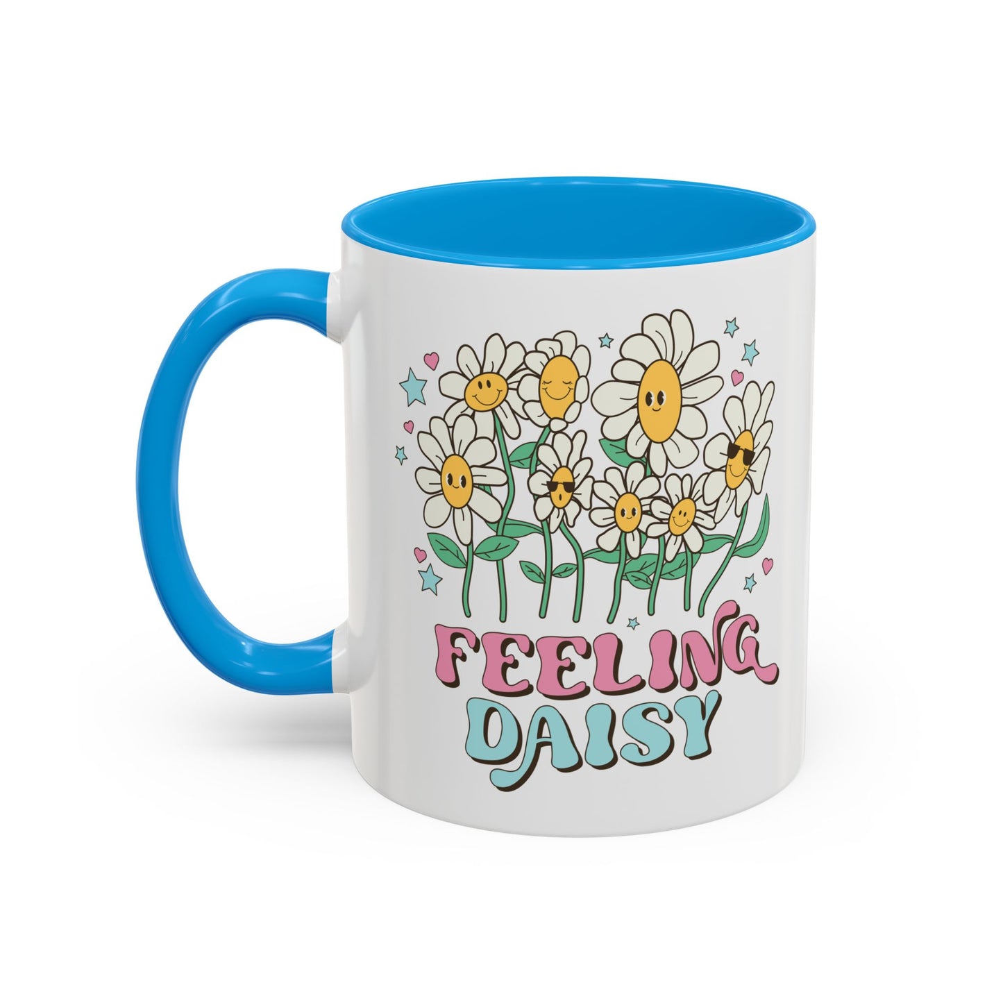 Feeling Daisy – Groovy Floral Accent Mug (11oz/15oz)