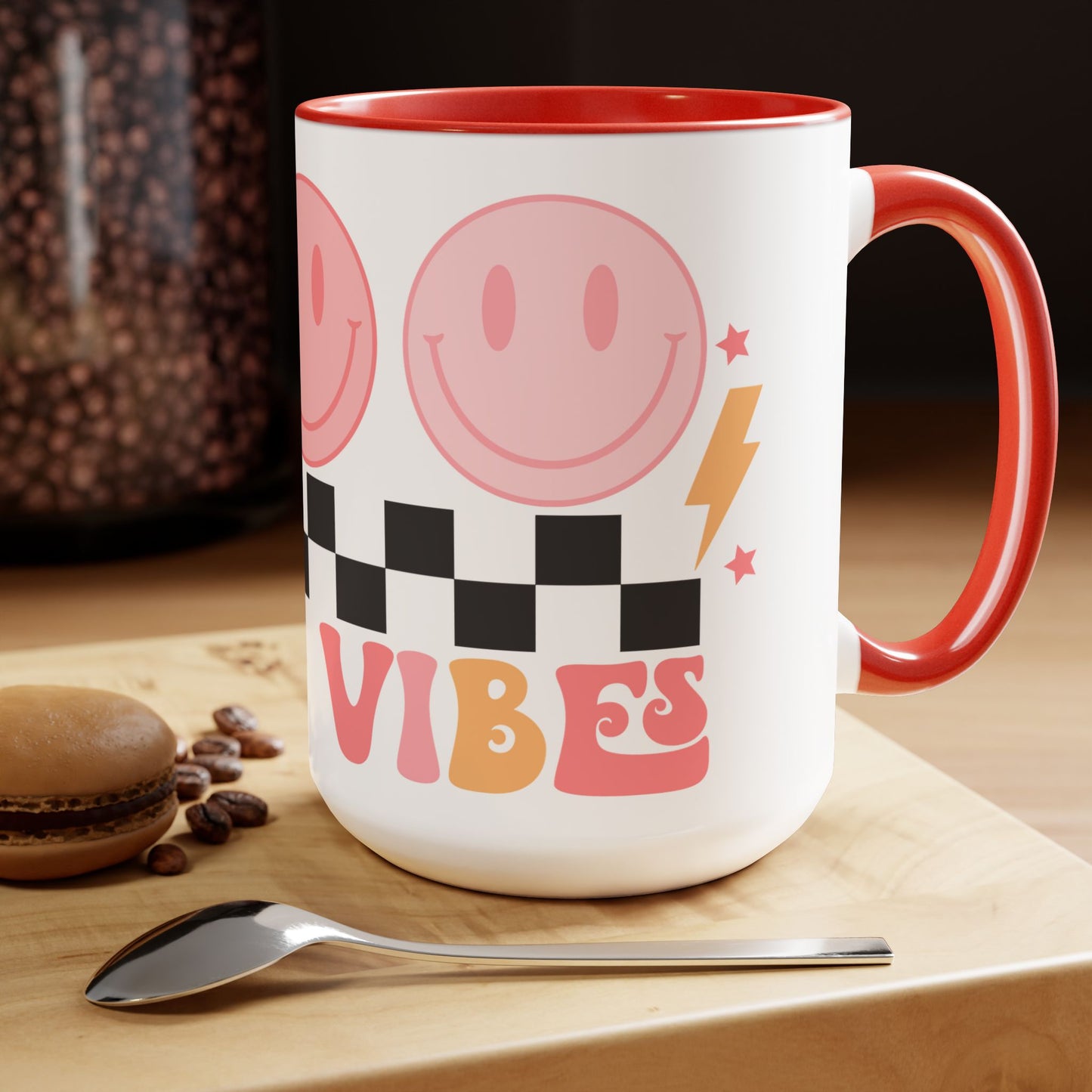 Good Vibes Only Coffee Mug - 70s Psychedelic Retro | 15oz Accent