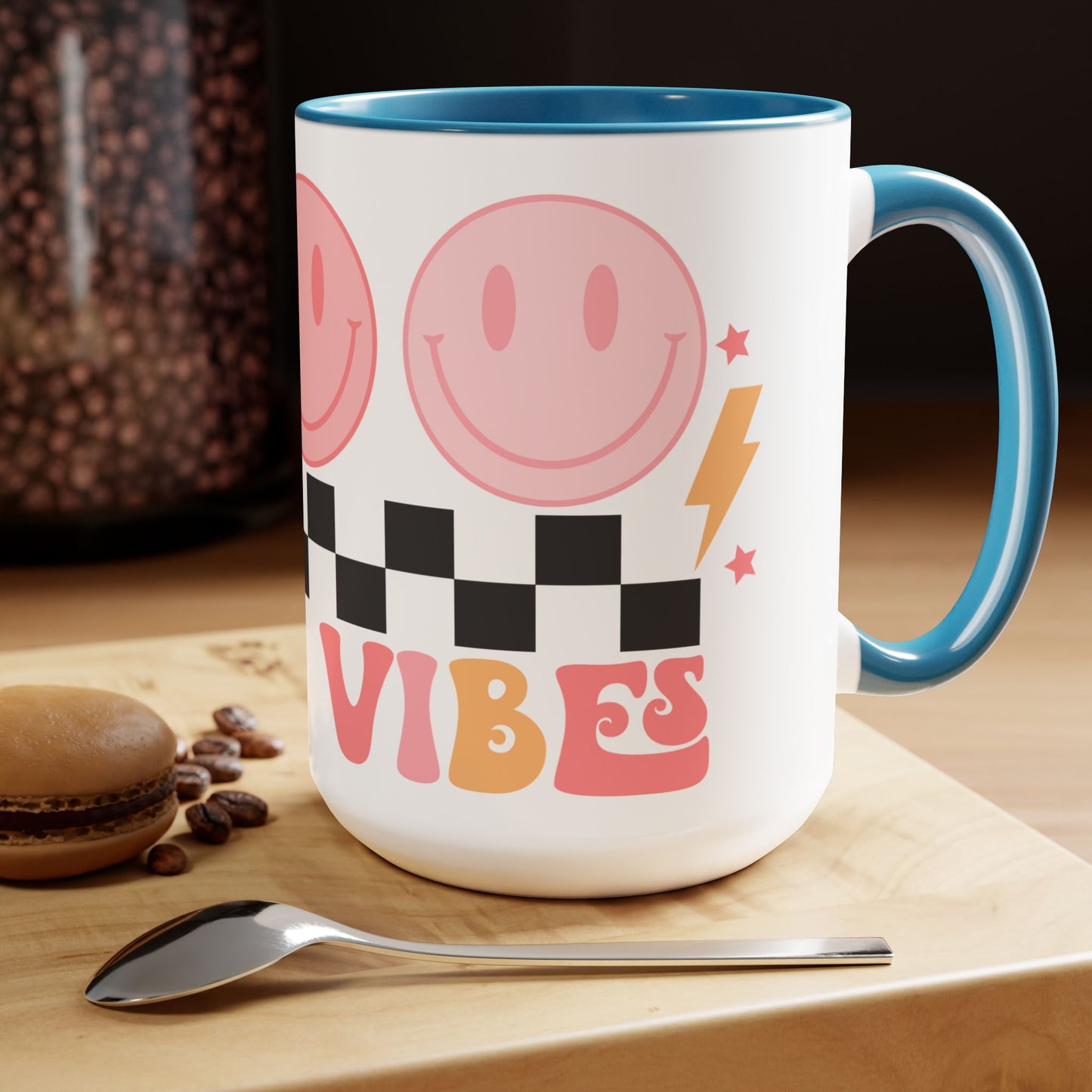 Good Vibes Only Coffee Mug - 70s Psychedelic Retro | 15oz Accent