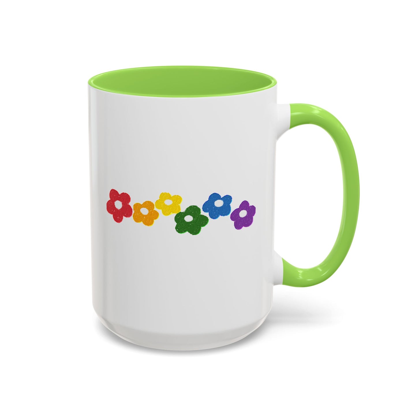 Rainbow Flower Arc Ceramic Mug – 11oz, 15oz, 20oz