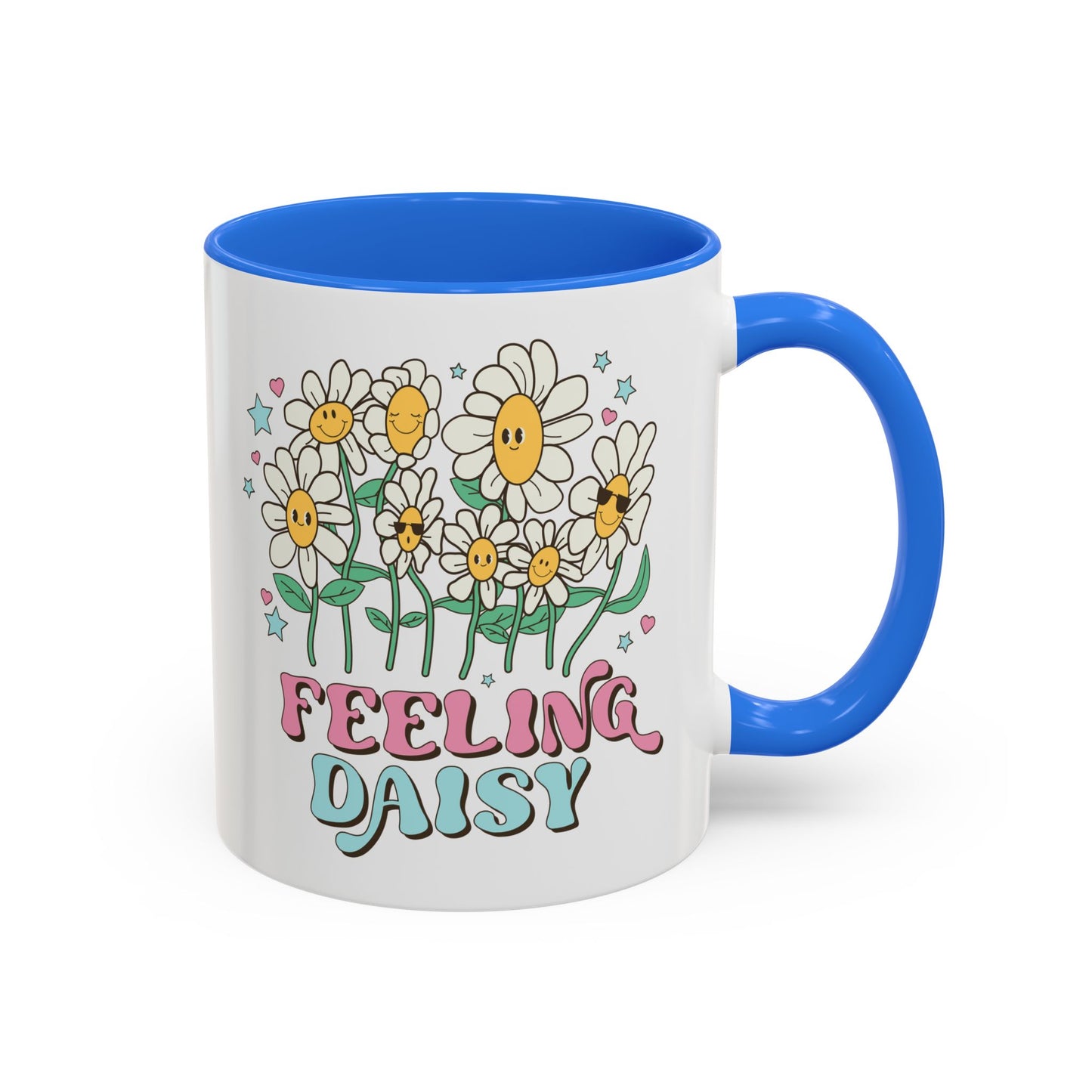 Feeling Daisy – Groovy Floral Accent Mug (11oz/15oz)
