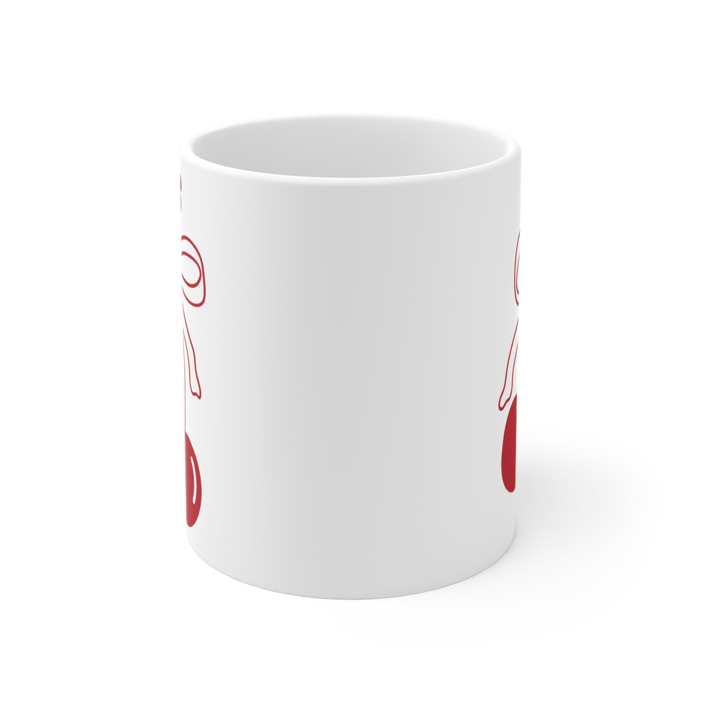 333 Angel Number Cherries Coffee Mug – Coquette Bow Minimal | Kawaii Coffee Mug | 11oz 15oz 20oz White Ceramic