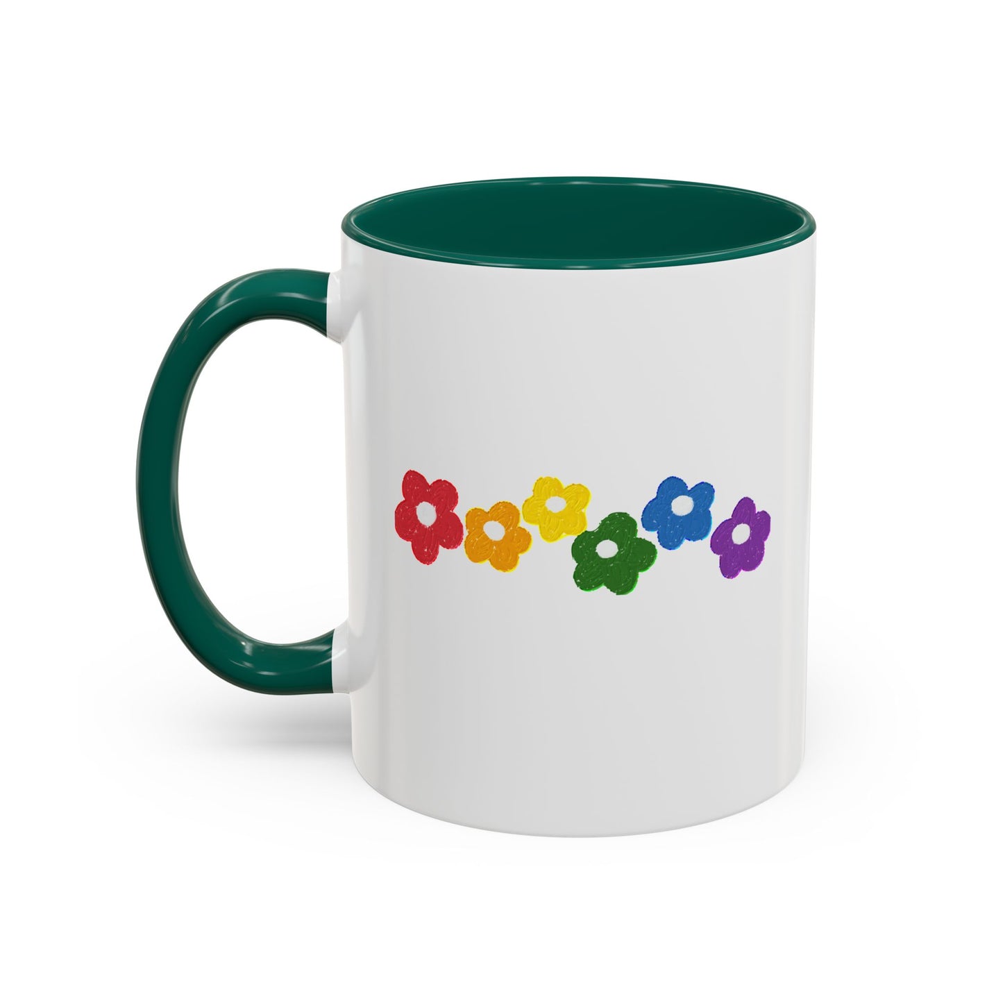 Rainbow Flower Arc Ceramic Mug – 11oz, 15oz, 20oz