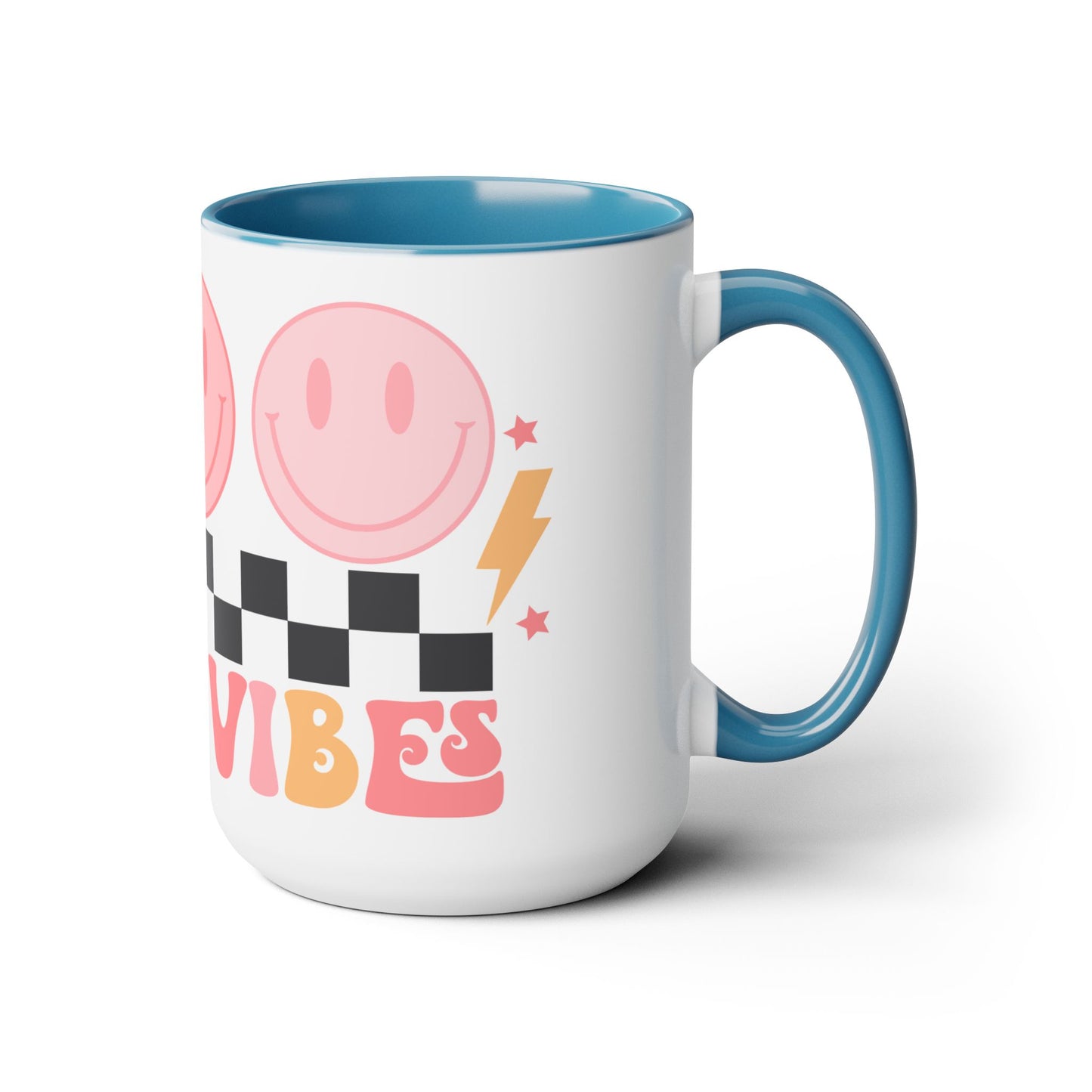 Good Vibes Only Coffee Mug - 70s Psychedelic Retro | 15oz Accent