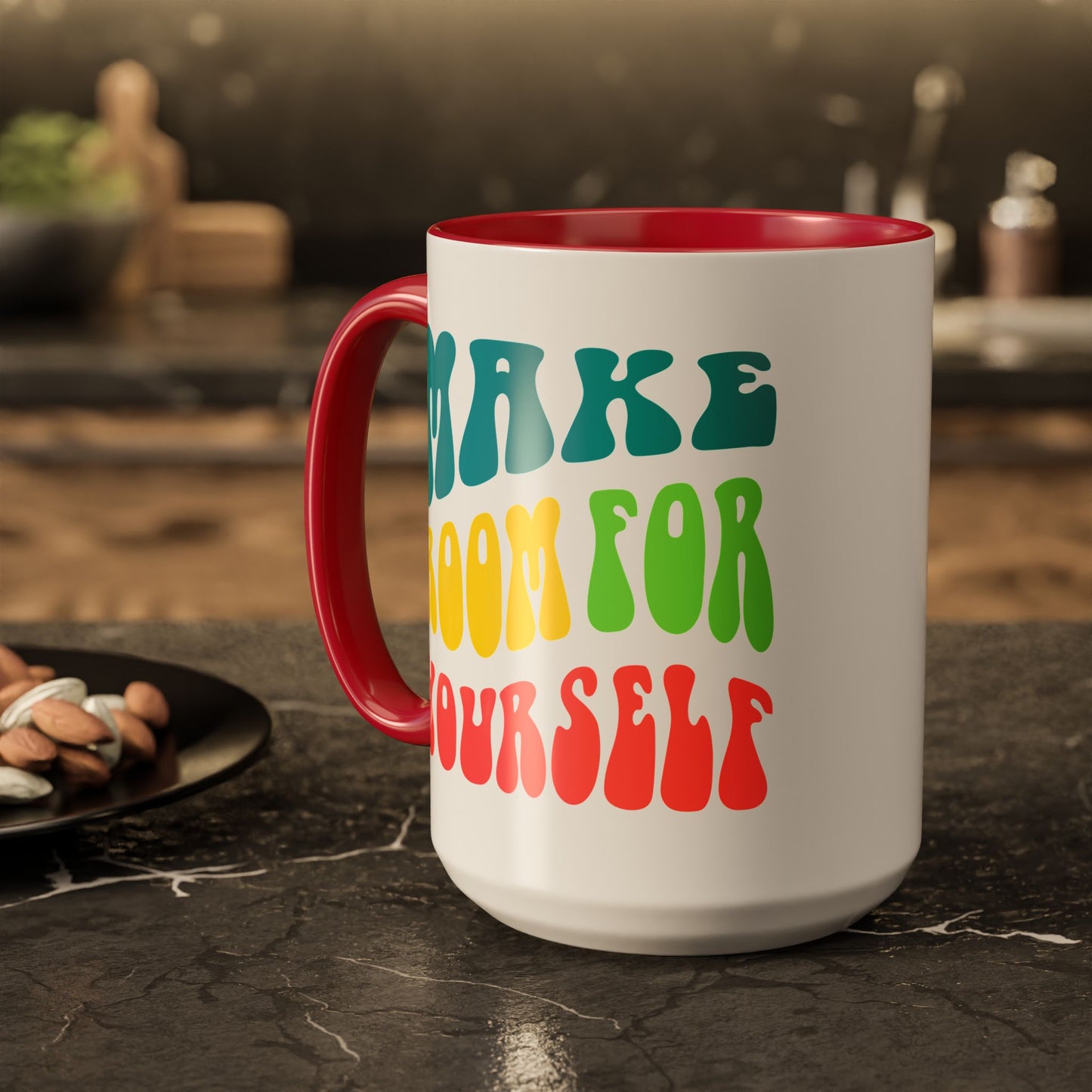 Make Room For Yourself – Retro Affirmation Accent Mug (11oz/15oz)