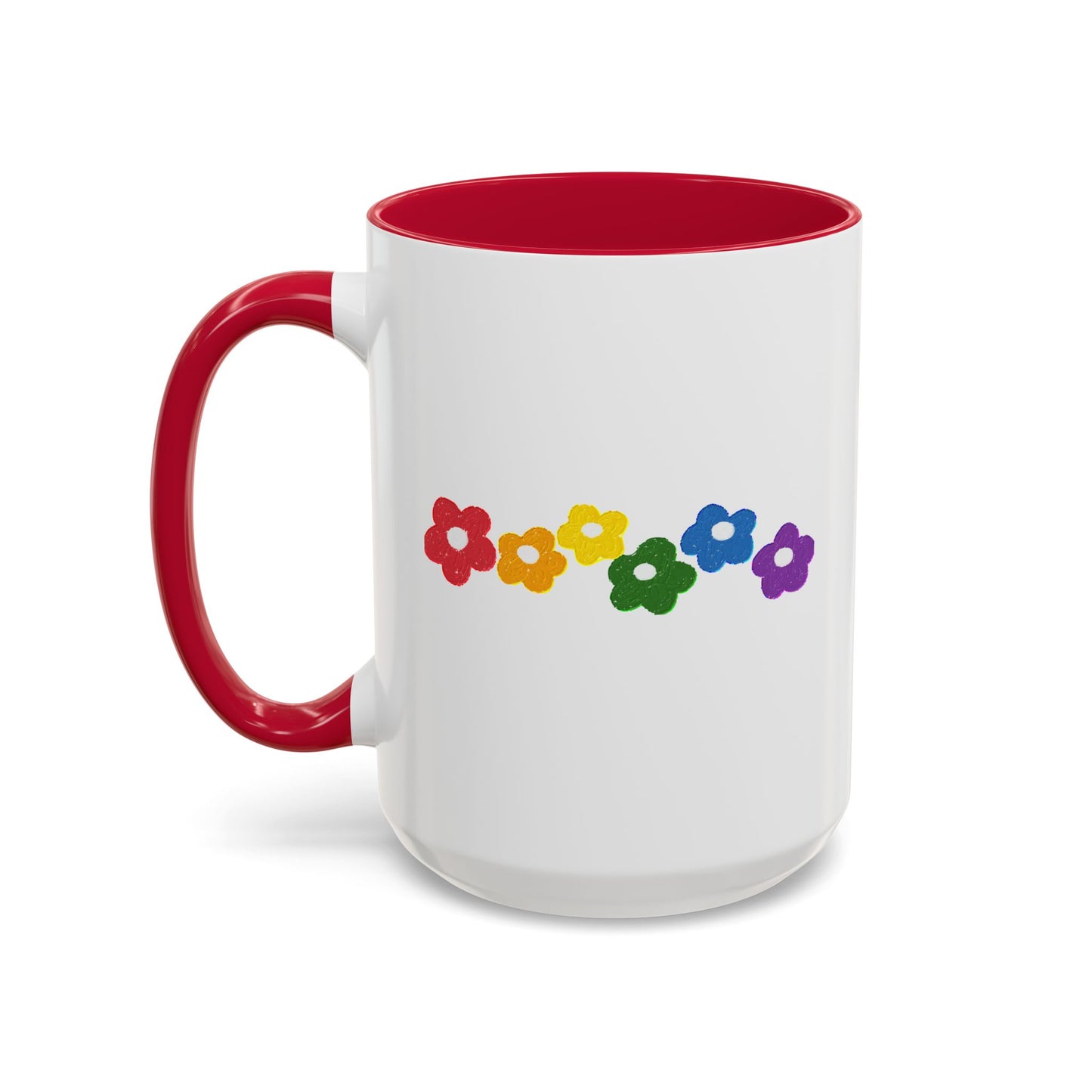 Rainbow Flower Arc Ceramic Mug – 11oz, 15oz, 20oz