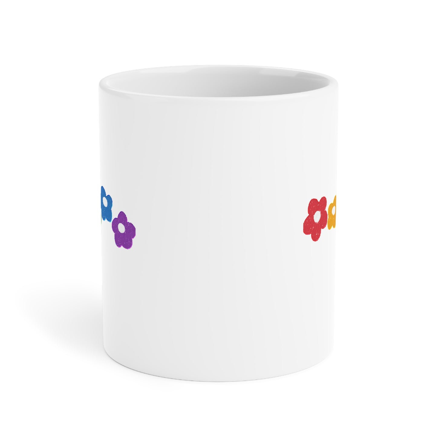 Rainbow Flower Arc Ceramic Mug – 11oz, 15oz, 20oz