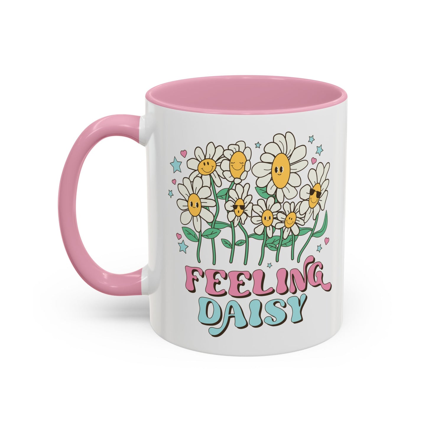 Feeling Daisy – Groovy Floral Accent Mug (11oz/15oz)