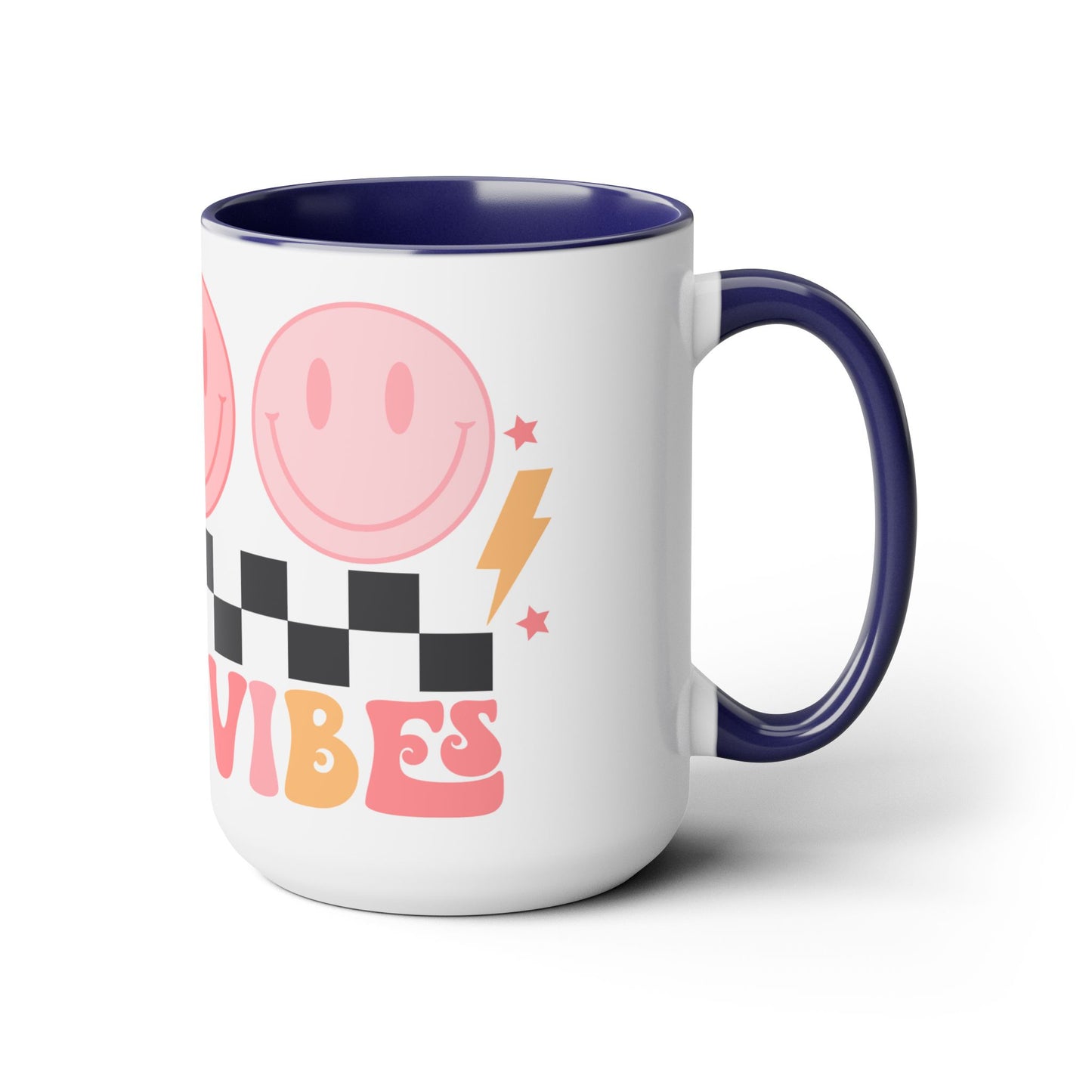 Good Vibes Only Coffee Mug - 70s Psychedelic Retro | 15oz Accent