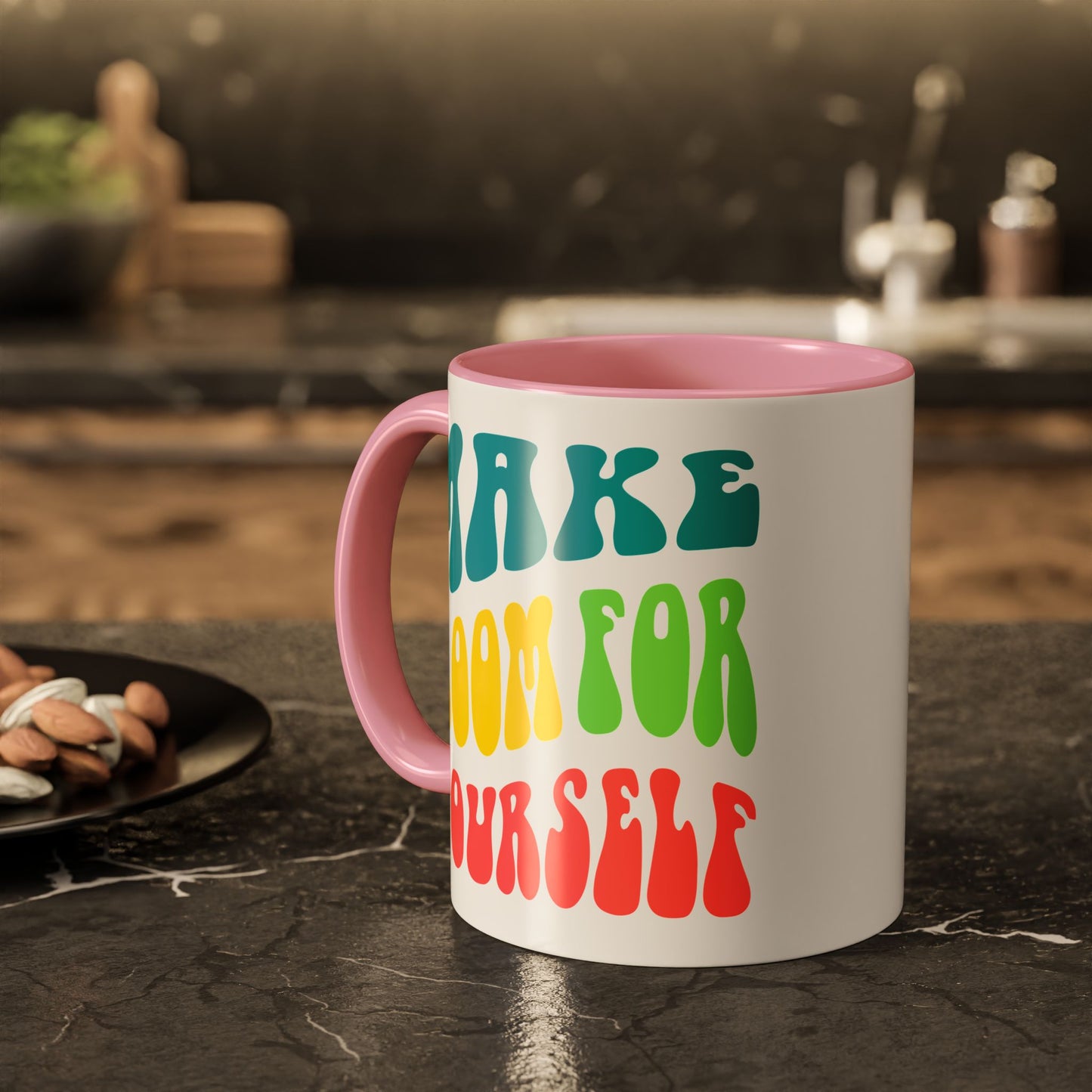 Make Room For Yourself – Retro Affirmation Accent Mug (11oz/15oz)