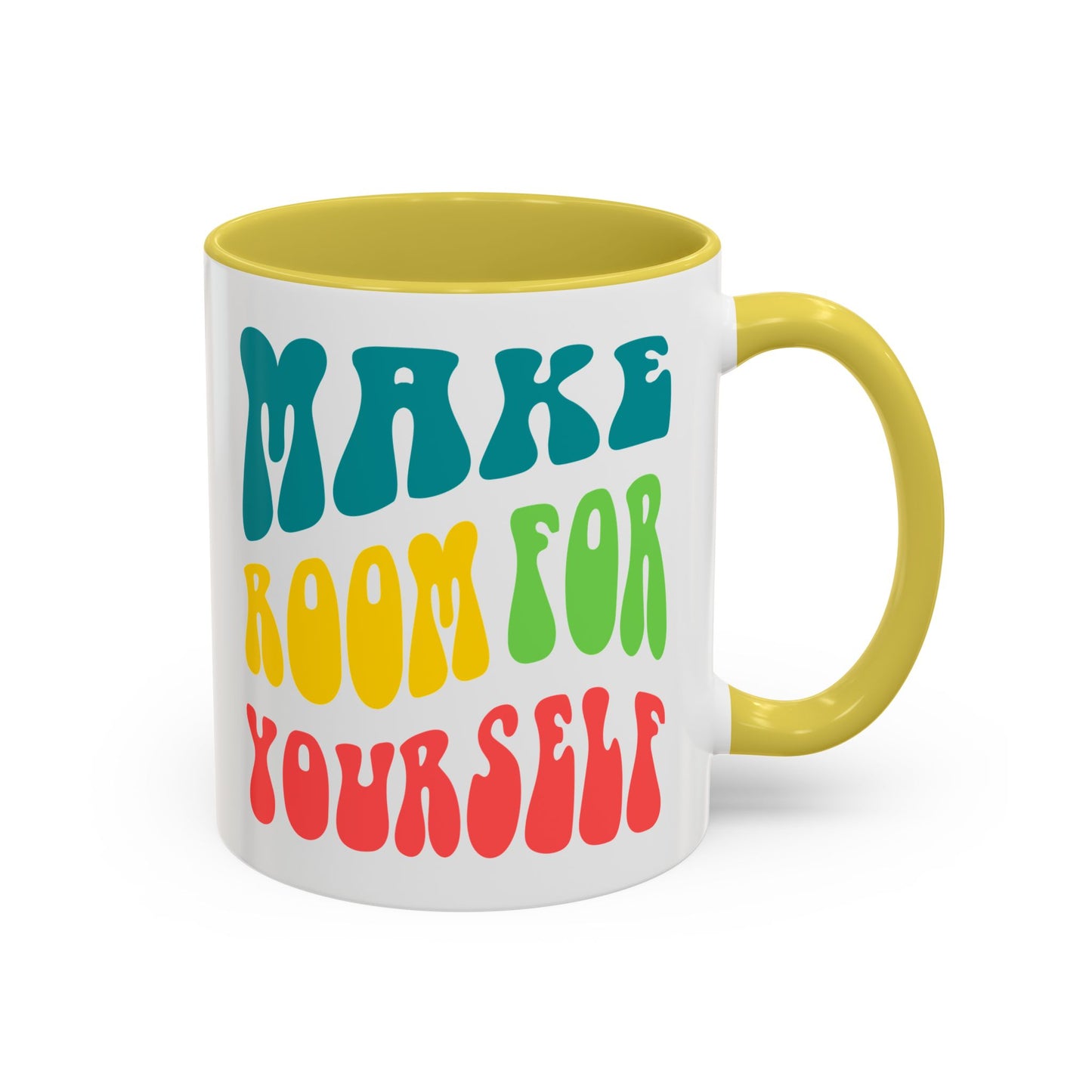 Make Room For Yourself – Retro Affirmation Accent Mug (11oz/15oz)