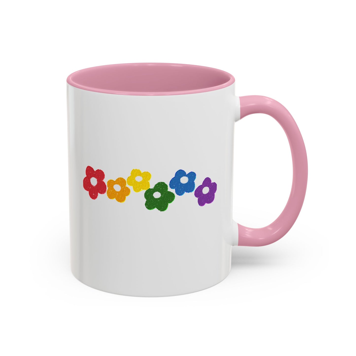 Rainbow Flower Arc Ceramic Mug – 11oz, 15oz, 20oz