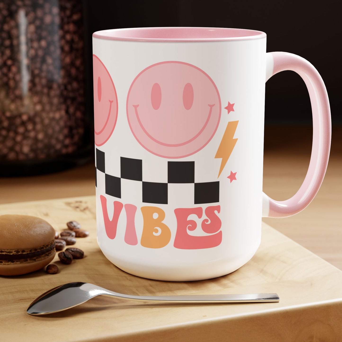 Good Vibes Only Coffee Mug - 70s Psychedelic Retro | 15oz Accent