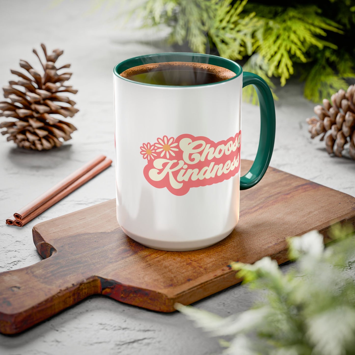 Choose Kindness Retro Accent Mug (11oz/15oz)
