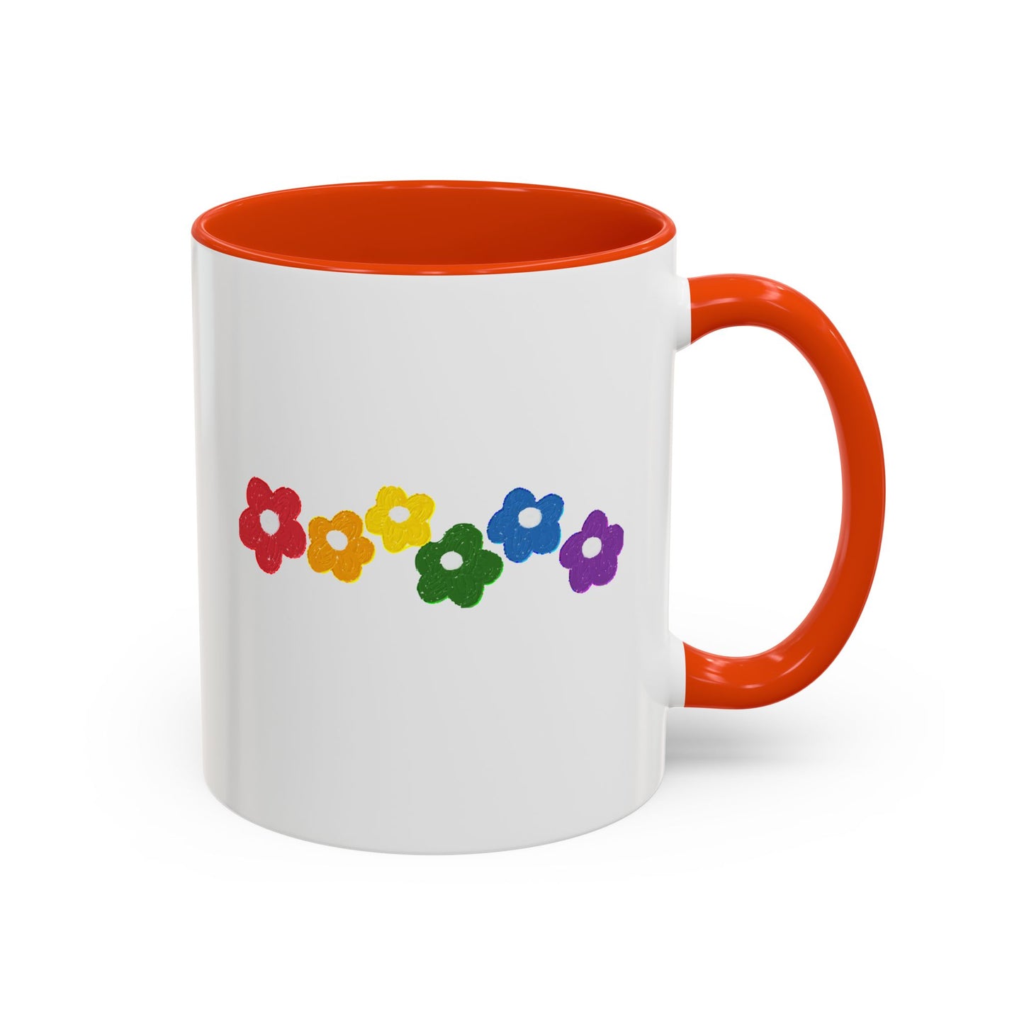 Rainbow Flower Arc Ceramic Mug – 11oz, 15oz, 20oz
