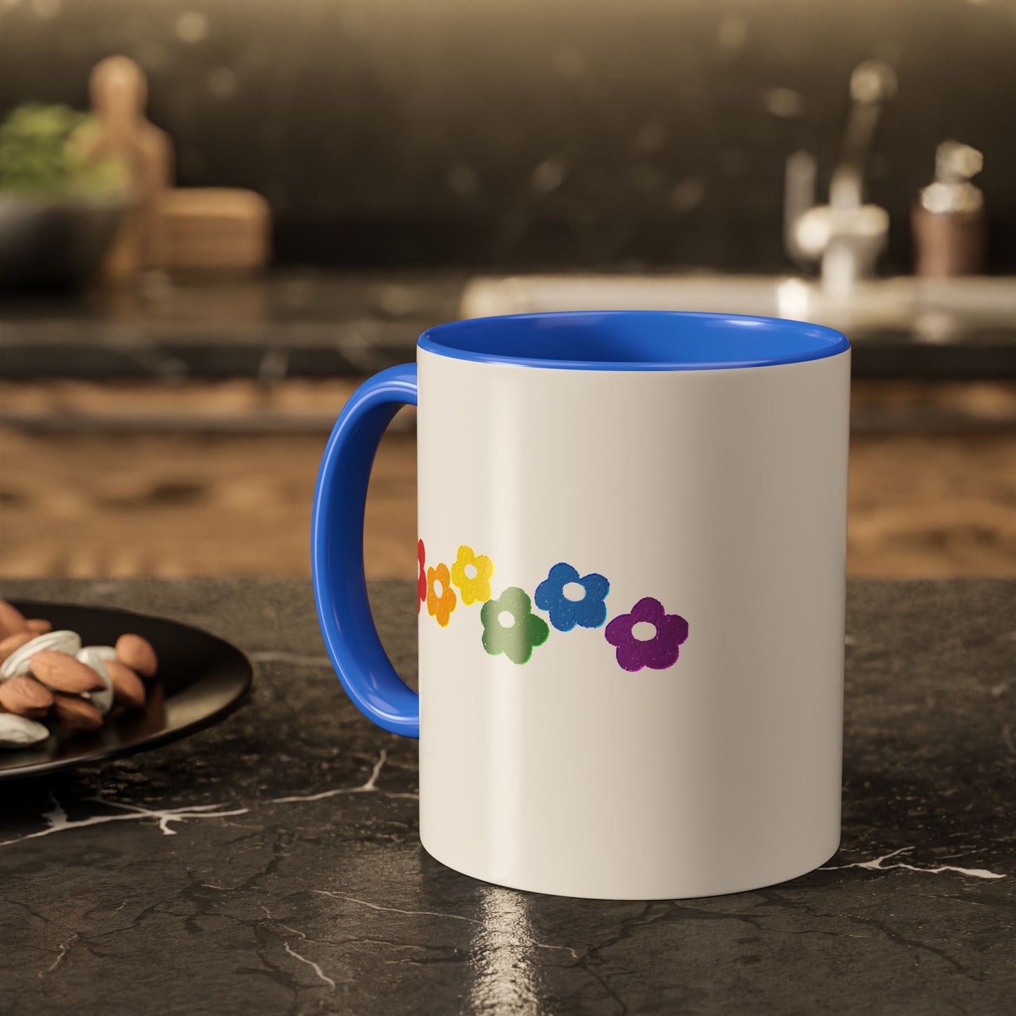 Rainbow Flower Arc Ceramic Mug – 11oz, 15oz, 20oz
