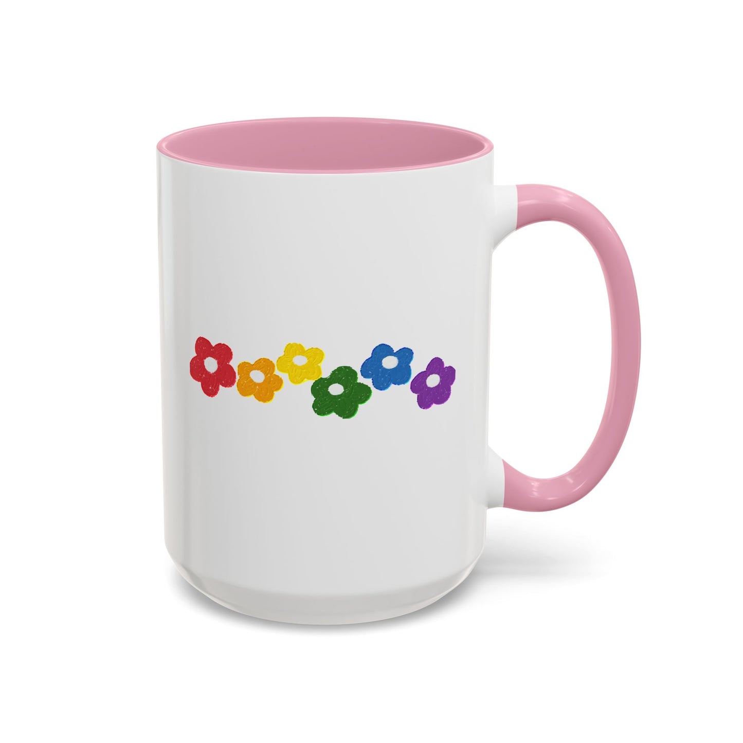 Rainbow Flower Arc Ceramic Mug – 11oz, 15oz, 20oz