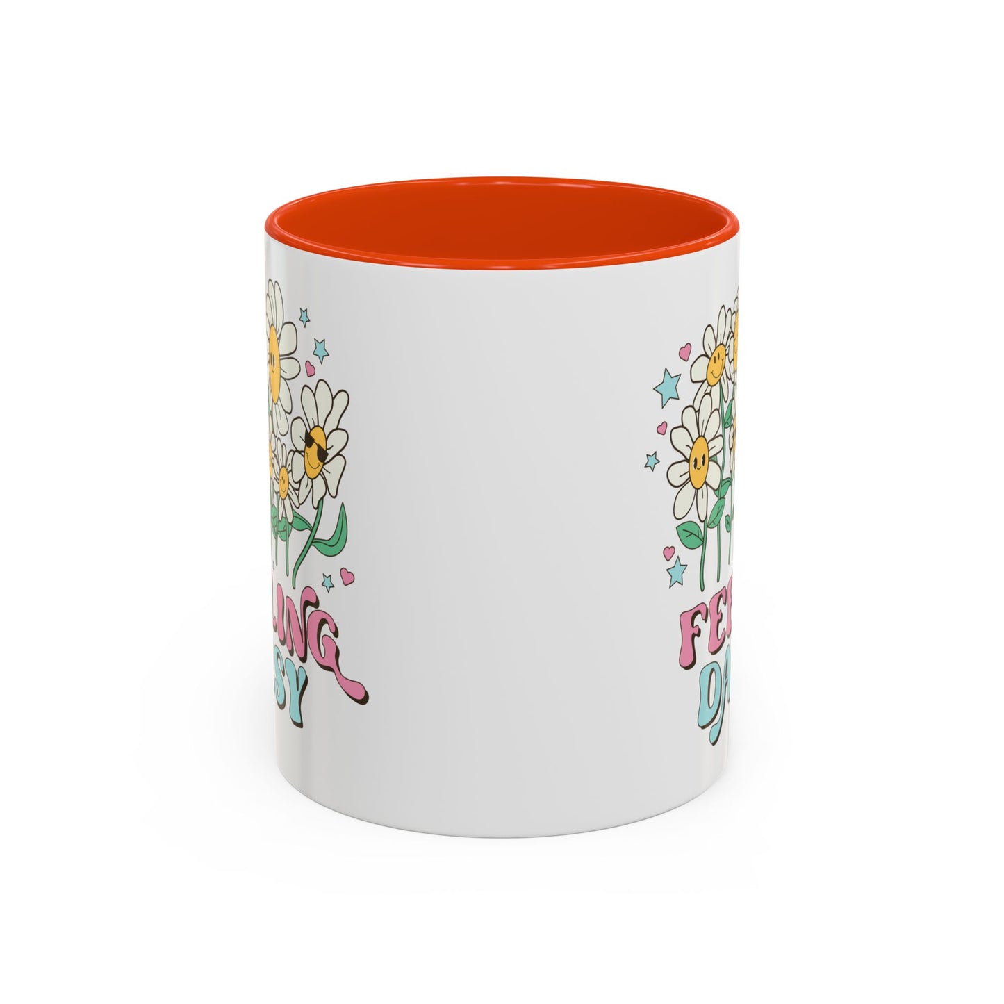 Feeling Daisy – Groovy Floral Accent Mug (11oz/15oz)