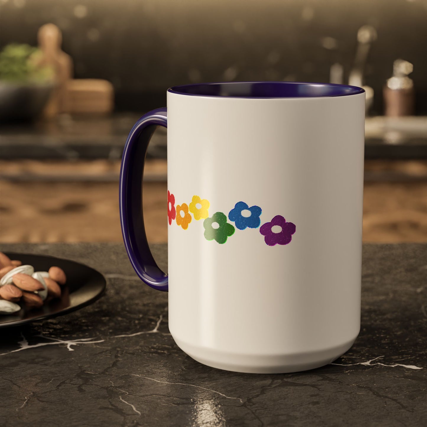 Rainbow Flower Arc Ceramic Mug – 11oz, 15oz, 20oz