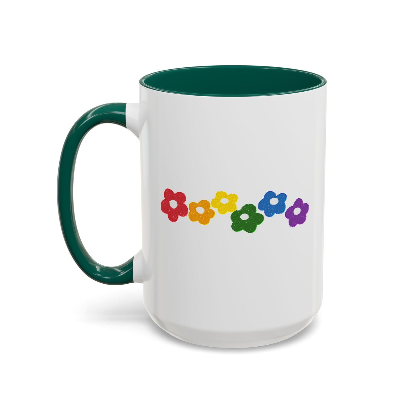 Rainbow Flower Arc Ceramic Mug – 11oz, 15oz, 20oz