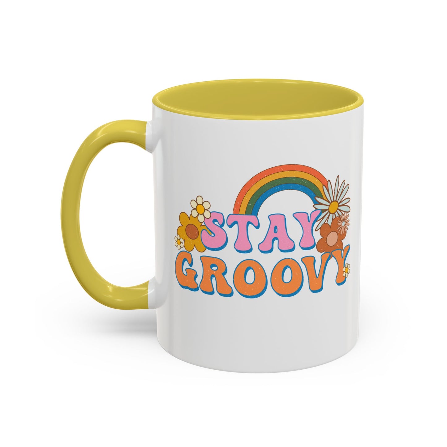 Stay Groovy Coffee Mug – Accent (11/15oz, 9 Colors)