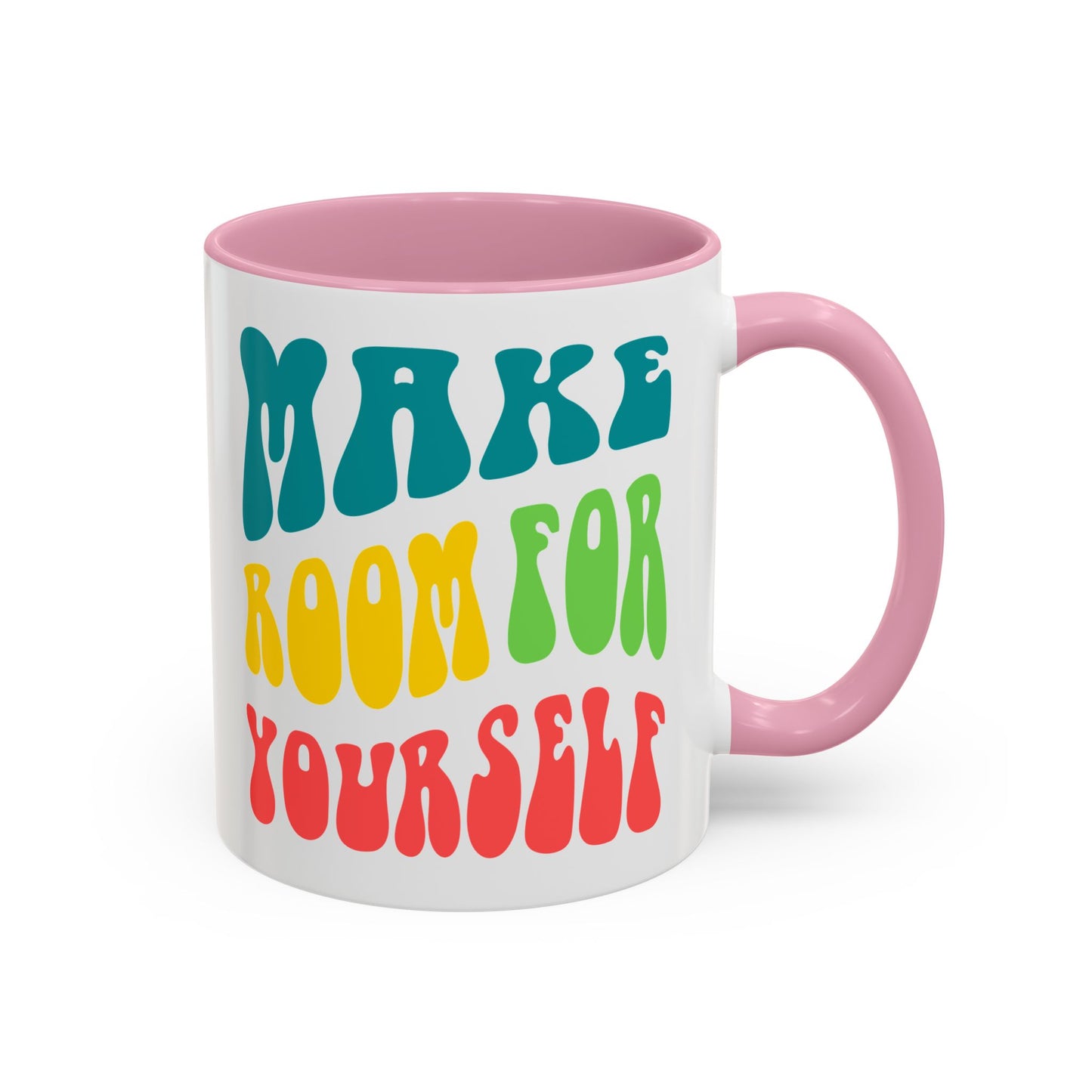 Make Room For Yourself – Retro Affirmation Accent Mug (11oz/15oz)