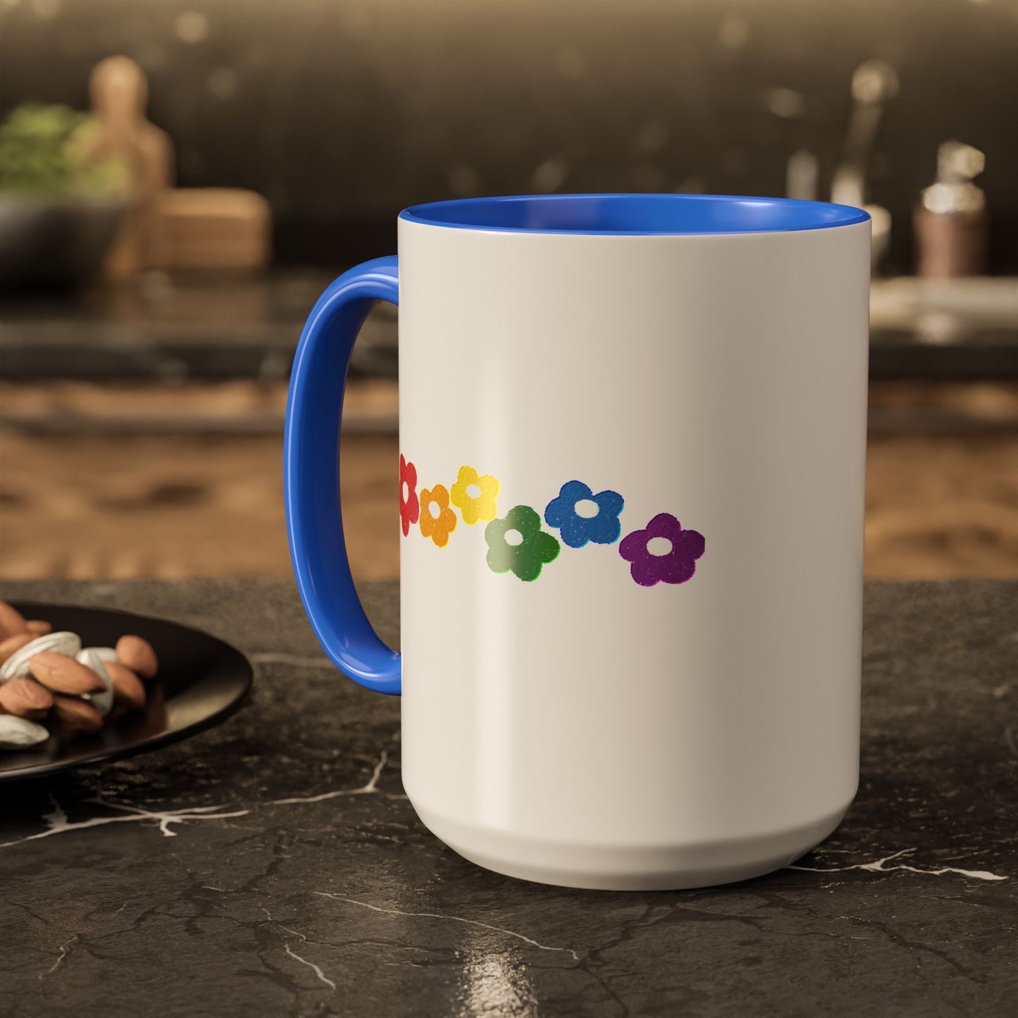 Rainbow Flower Arc Ceramic Mug – 11oz, 15oz, 20oz