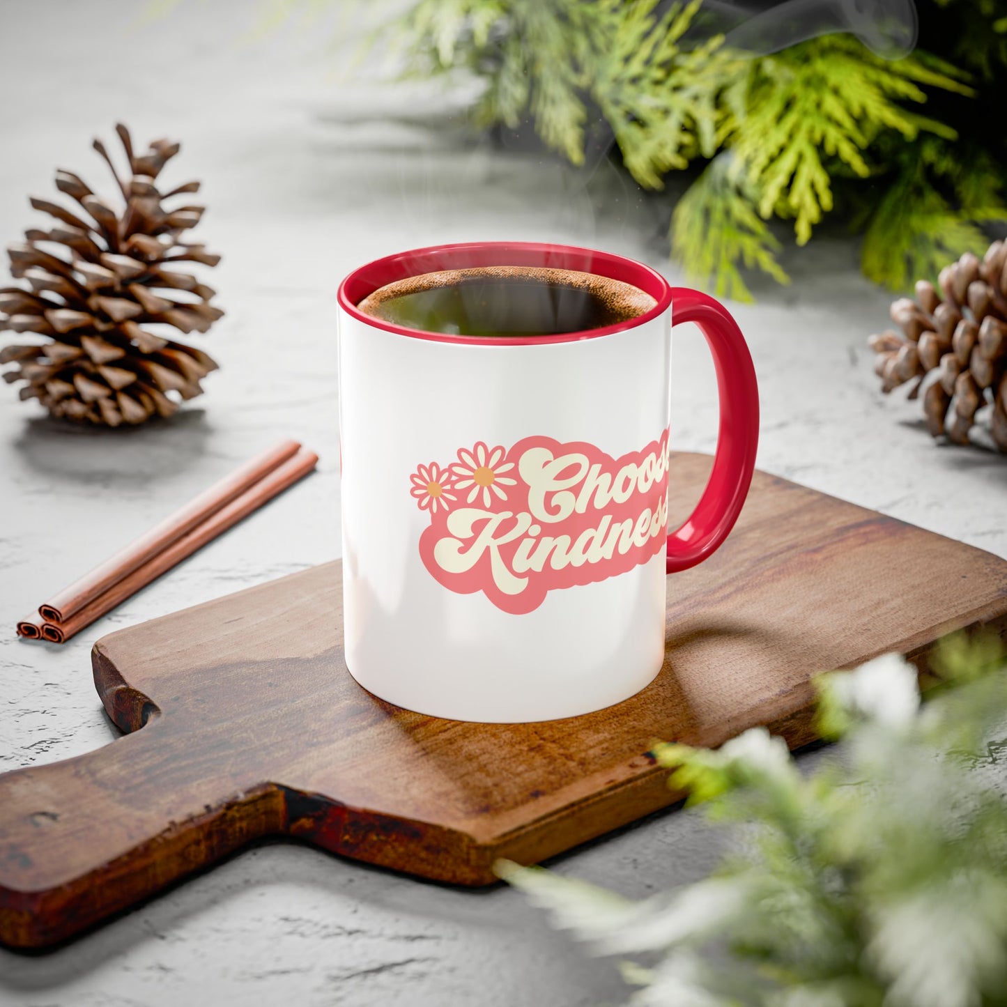 Choose Kindness Retro Accent Mug (11oz/15oz)
